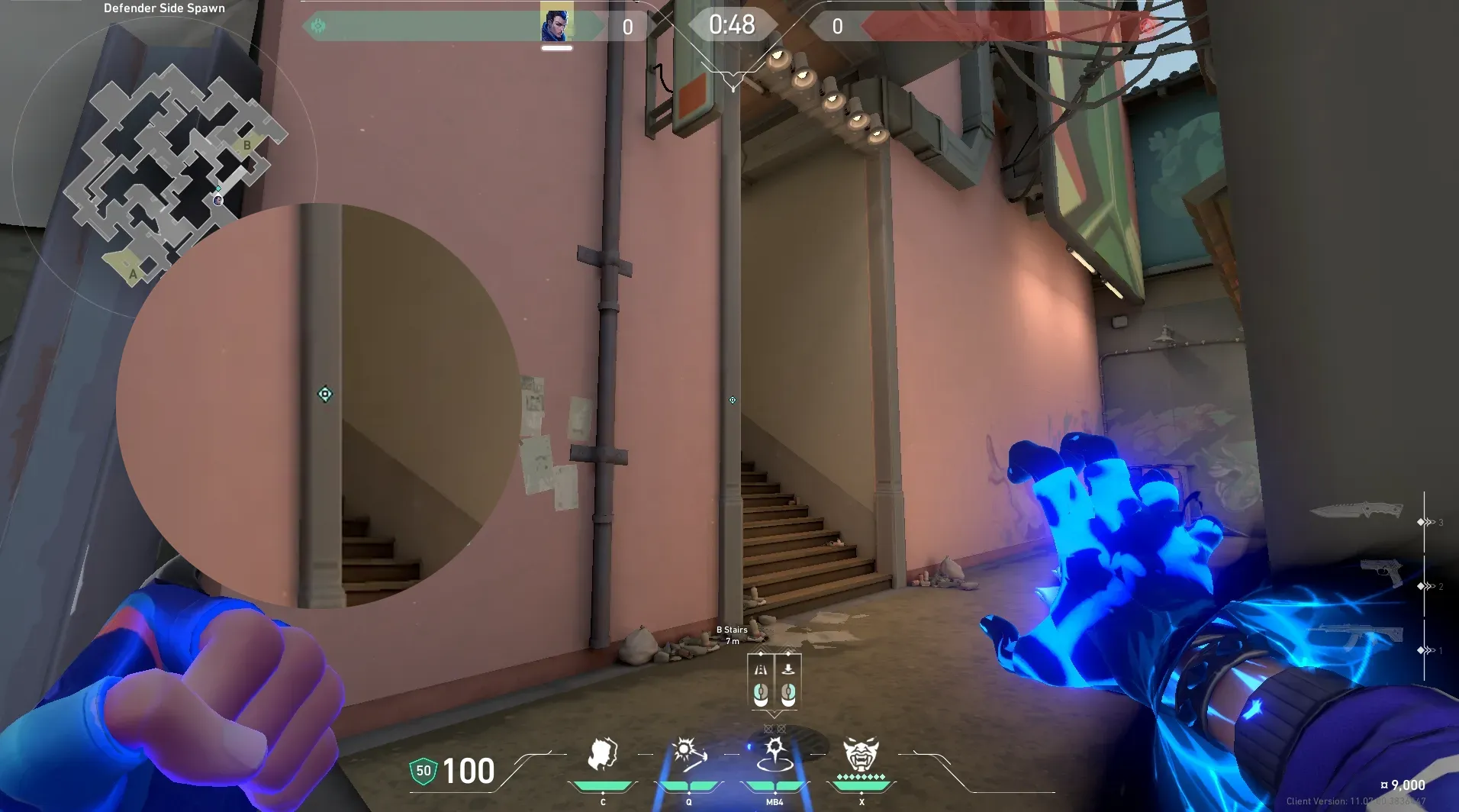 Yoru Gatecrash on Split Defense Site B — step 2 of 3: Aim — line up the shot