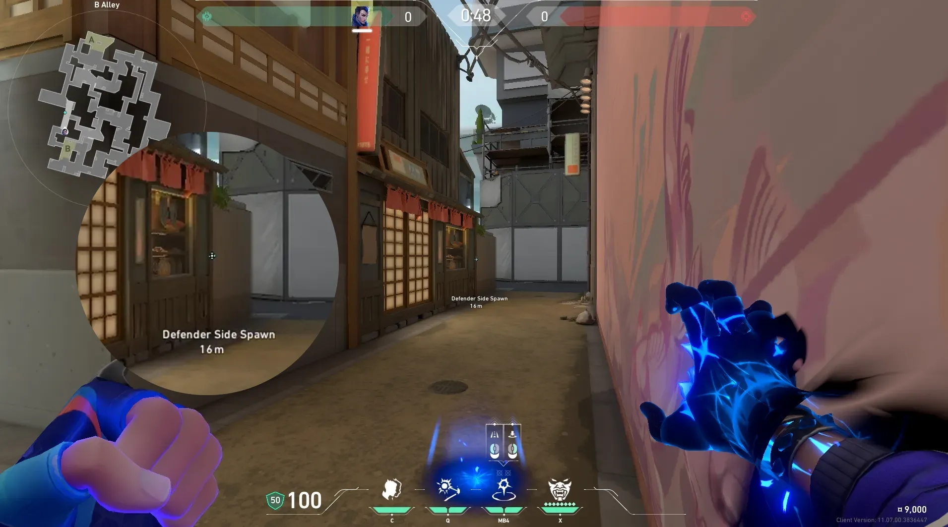 Yoru Gatecrash on Split Defense Site B — step 2 of 3: Aim — line up the shot