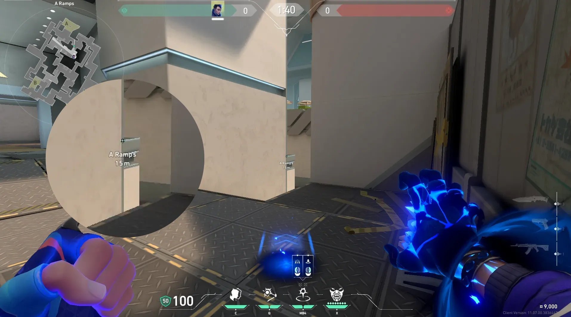 Yoru Gatecrash on Split Attack Site A — step 2 of 3: Aim — line up the shot