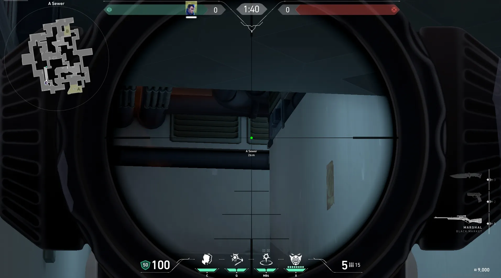Yoru Gatecrash on Split Attack Site B — step 3 of 4: Aim — line up the shot