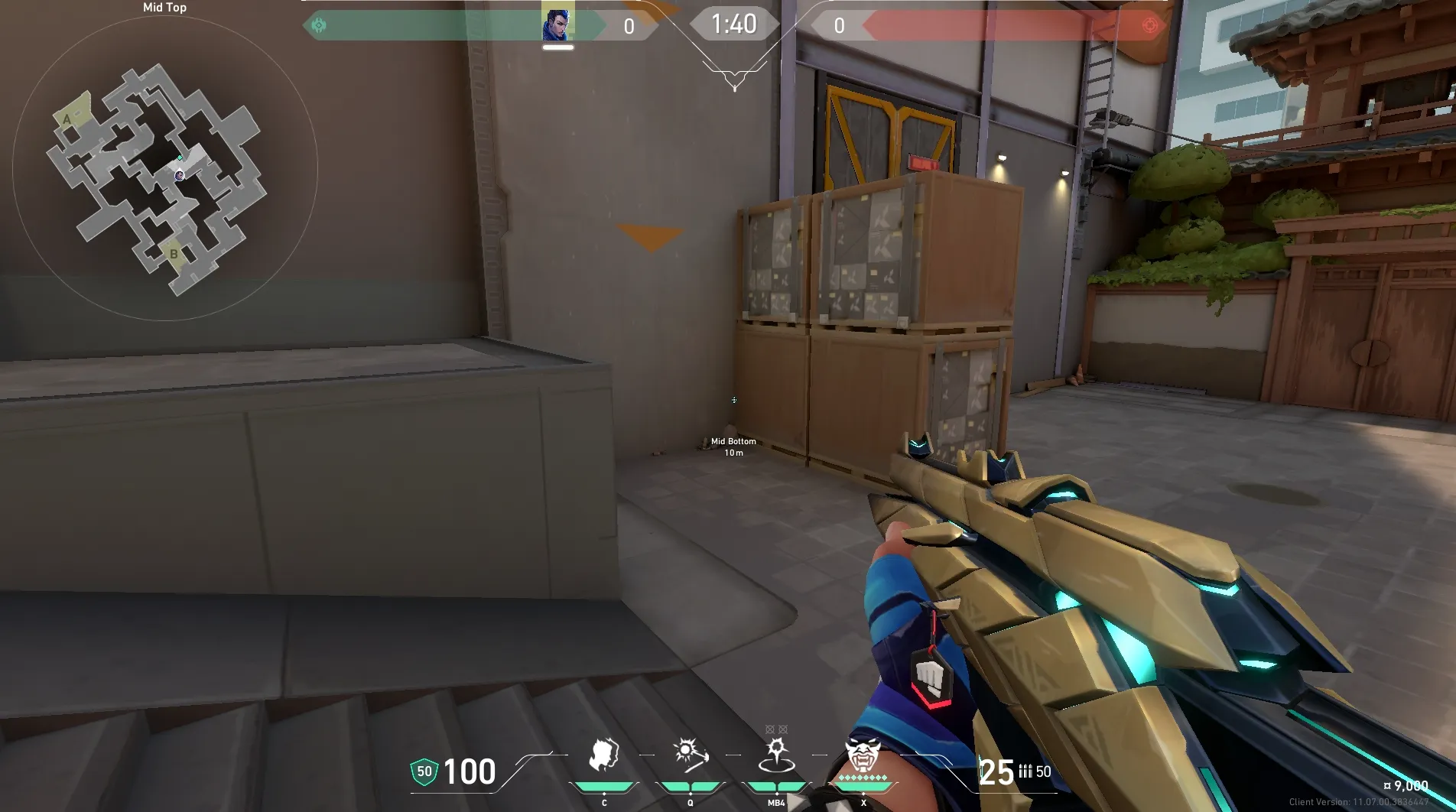 Yoru Gatecrash on Split Attack Site B — step 1 of 4: Position — where to stand