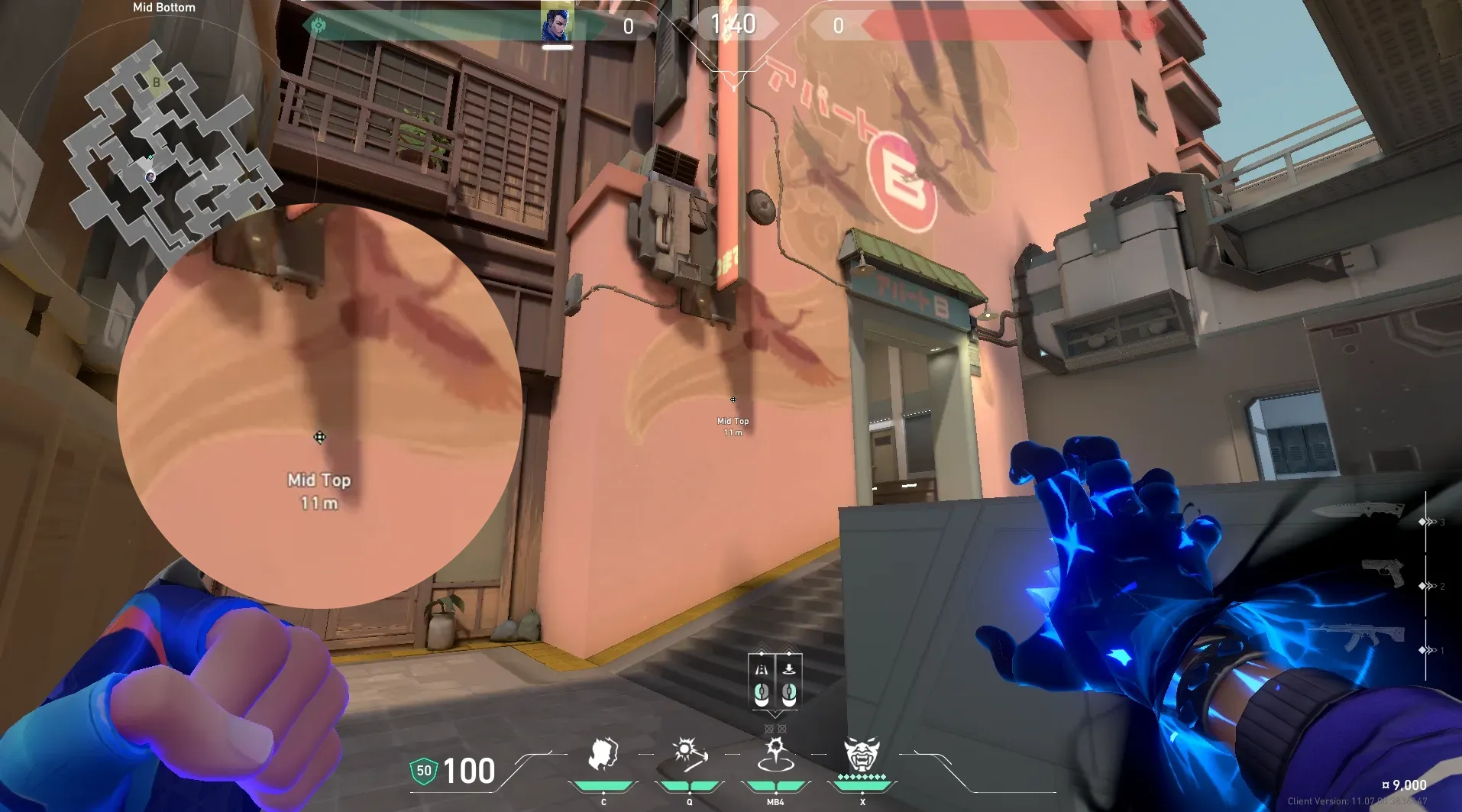 Yoru Gatecrash on Split Attack Site B — step 2 of 4: Aim — line up the shot