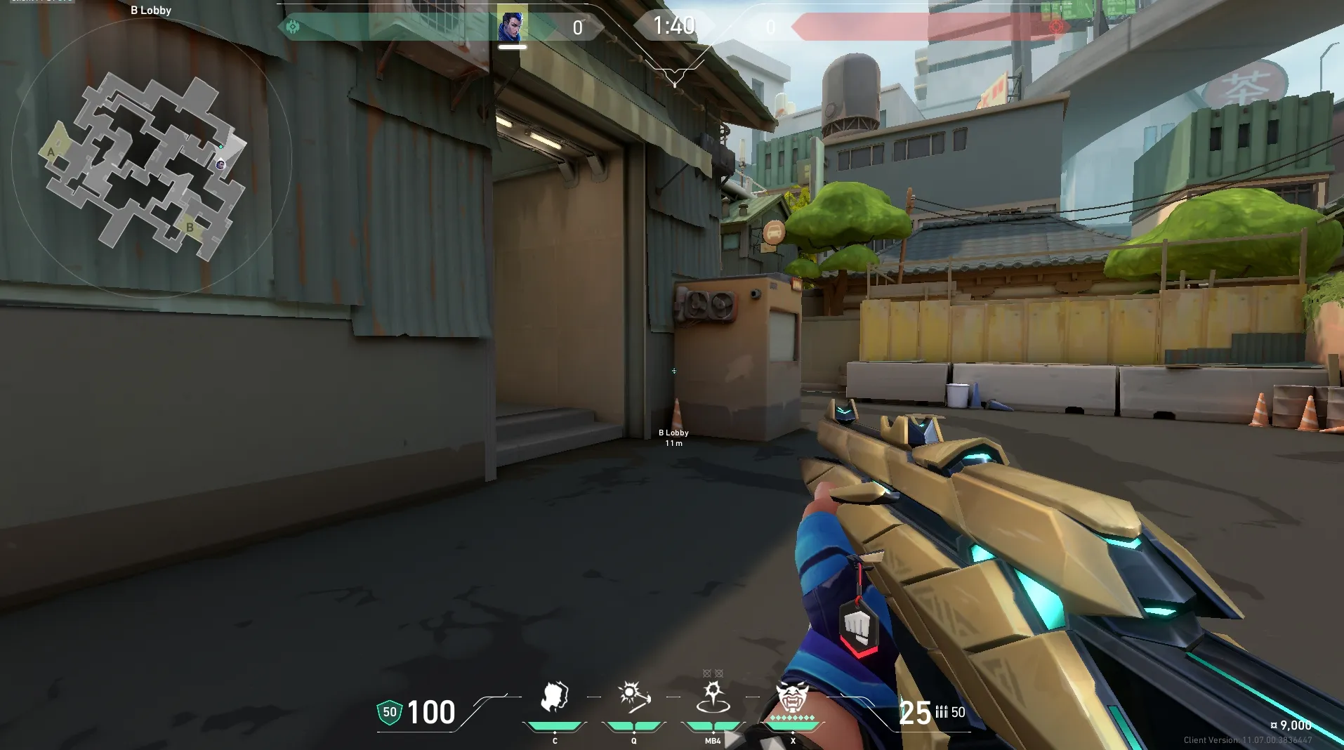 Yoru Gatecrash on Split Attack Site B — step 1 of 3: Position — where to stand