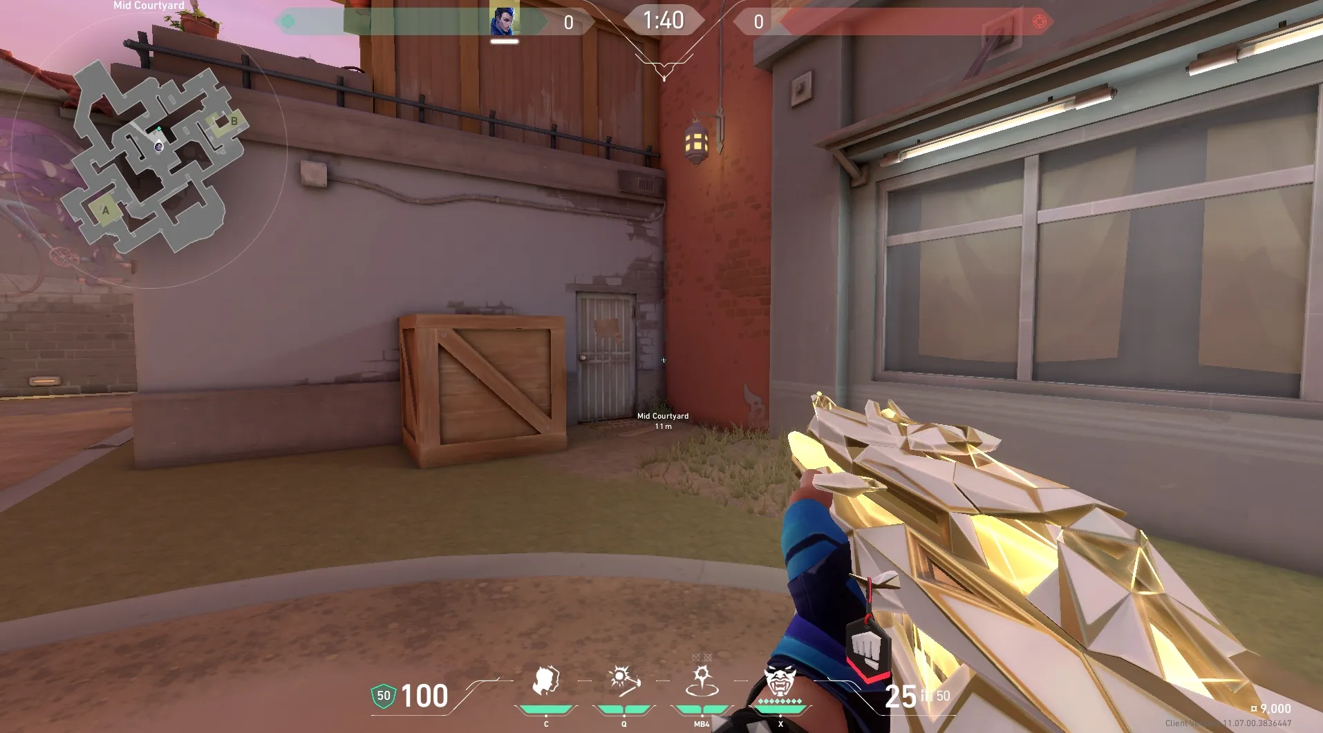 Yoru Gatecrash on Sunset Attack Site A — step 1 of 3: Position — where to stand