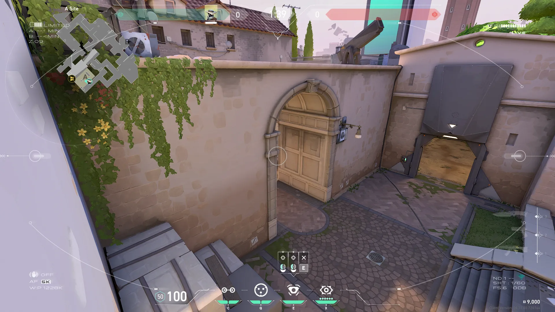 Cypher Spycam on Ascent Defense Site A — step 3 of 6: Aim — line up the shot