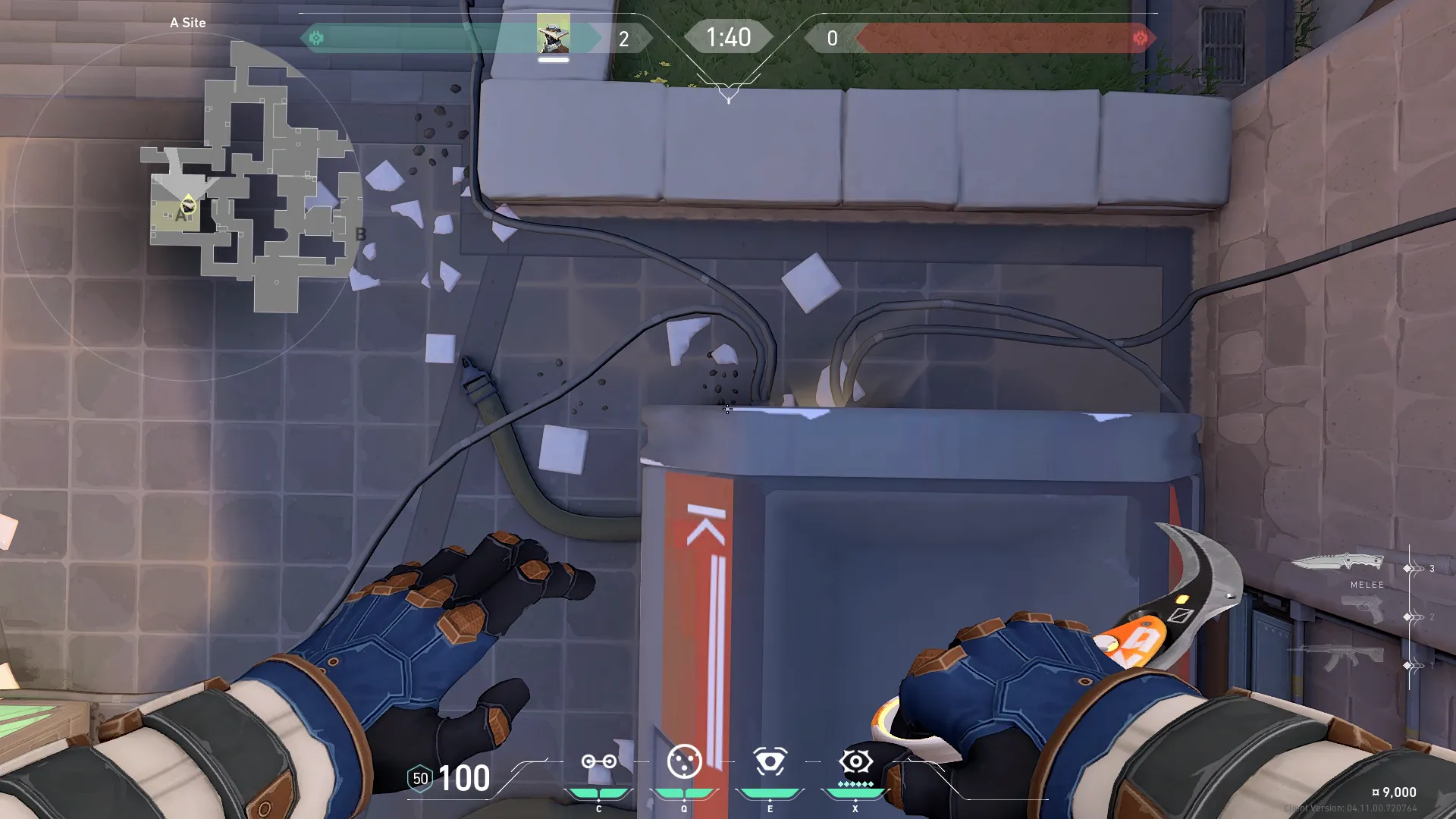 Cypher Spycam on Ascent Defense Site A — step 4 of 6: Aim — line up the shot