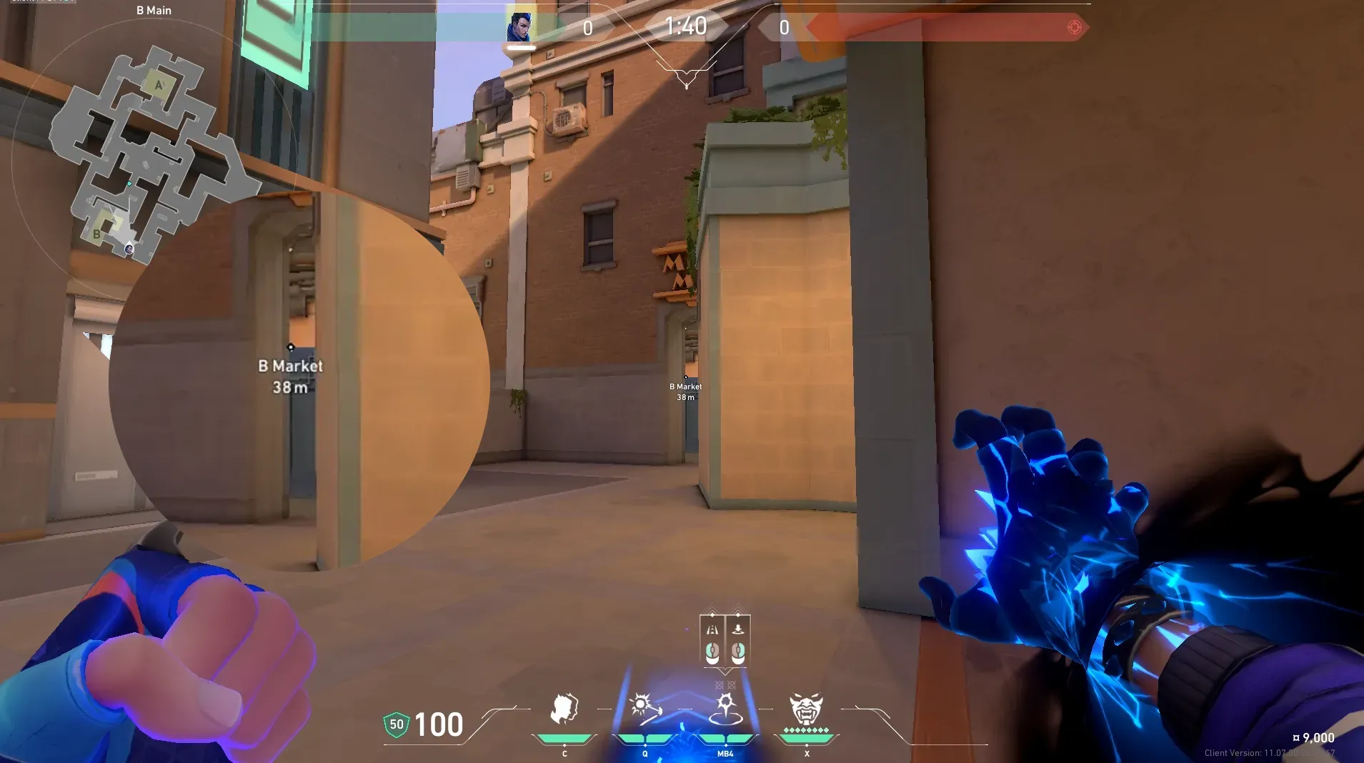 Yoru Gatecrash on Sunset Attack Site A — step 2 of 4: Aim — line up the shot