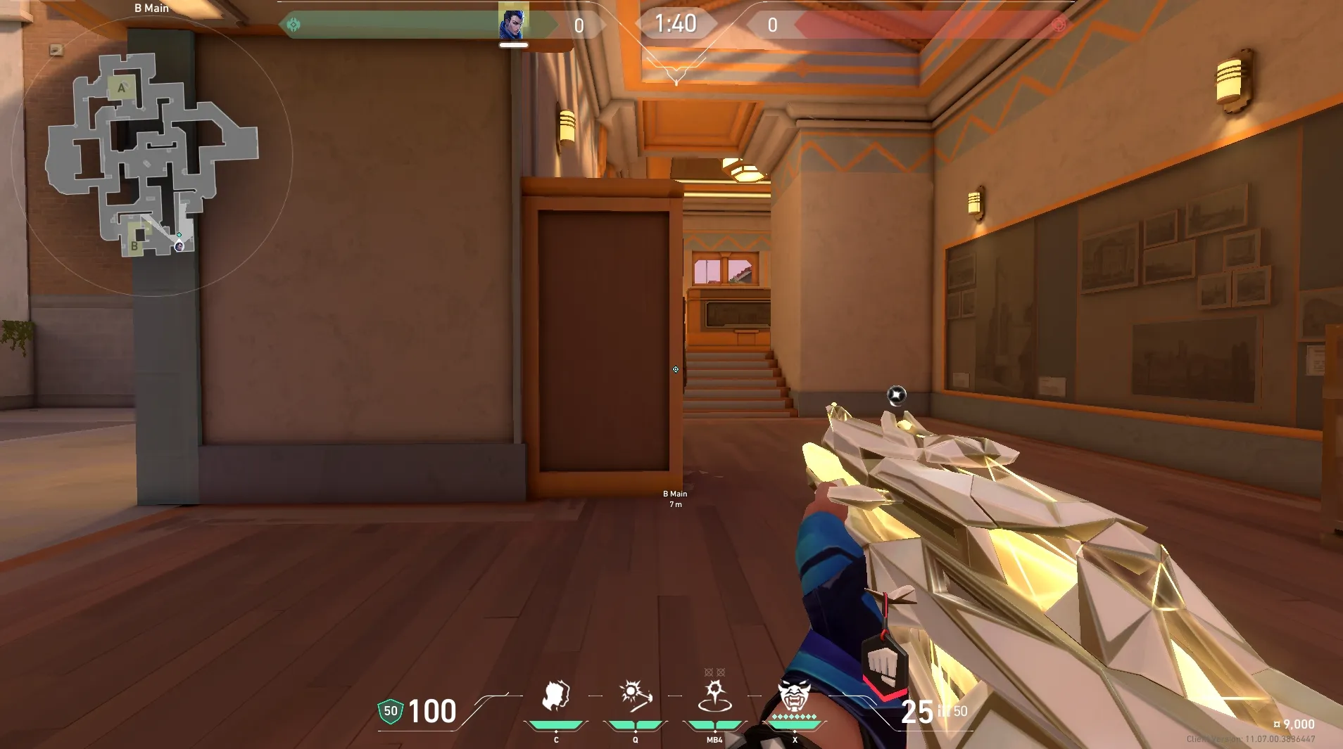 B Main to Attacker Spawn — Yoru lineup on Sunset