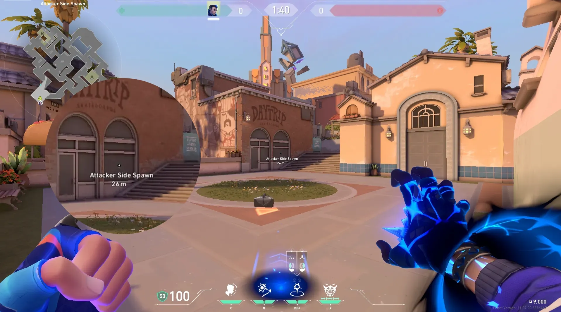 Yoru Gatecrash on Sunset Attack Site B — step 2 of 3: Aim — line up the shot