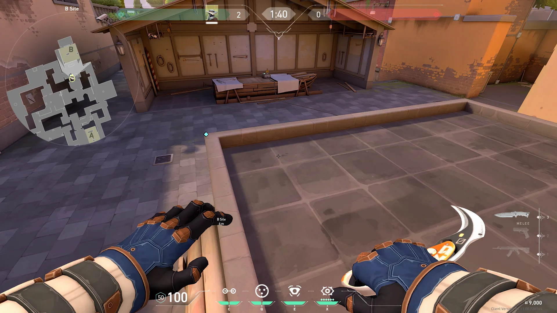 Cypher Spycam on Ascent Defense Site B — step 4 of 9: Aim — line up the shot