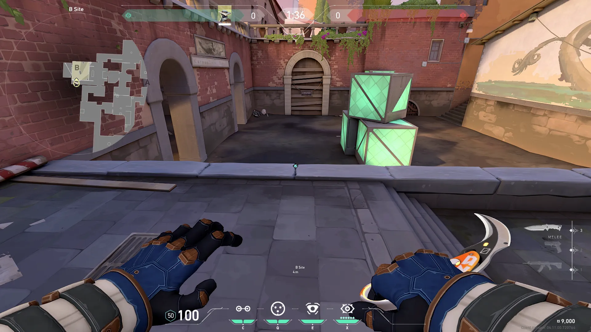 Cypher Spycam on Ascent Defense Site B — step 7 of 9: Aim — line up the shot