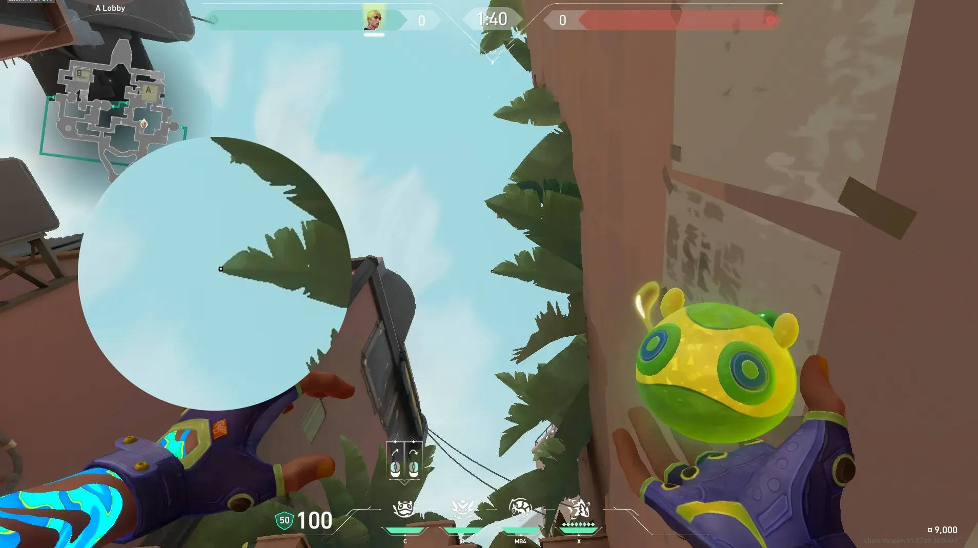 Gekko Mosh Pit on Bind Attack Site A — step 2 of 3: Aim — line up the shot
