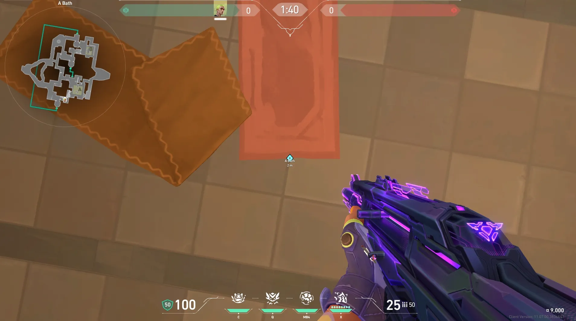 Gekko Mosh Pit on Bind Attack Site A — step 2 of 4: Aim — line up the shot