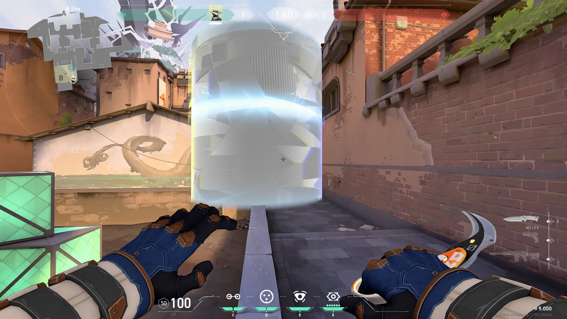 Cypher Cyber Cage on Ascent Defense Site B — step 7 of 10: Aim — line up the shot