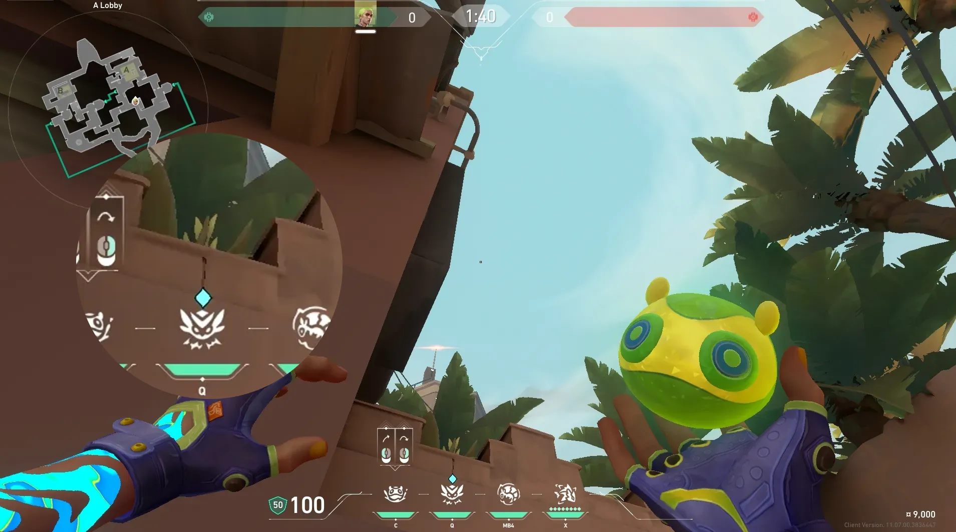Gekko Mosh Pit on Bind Attack Site A — step 3 of 4: Aim — line up the shot