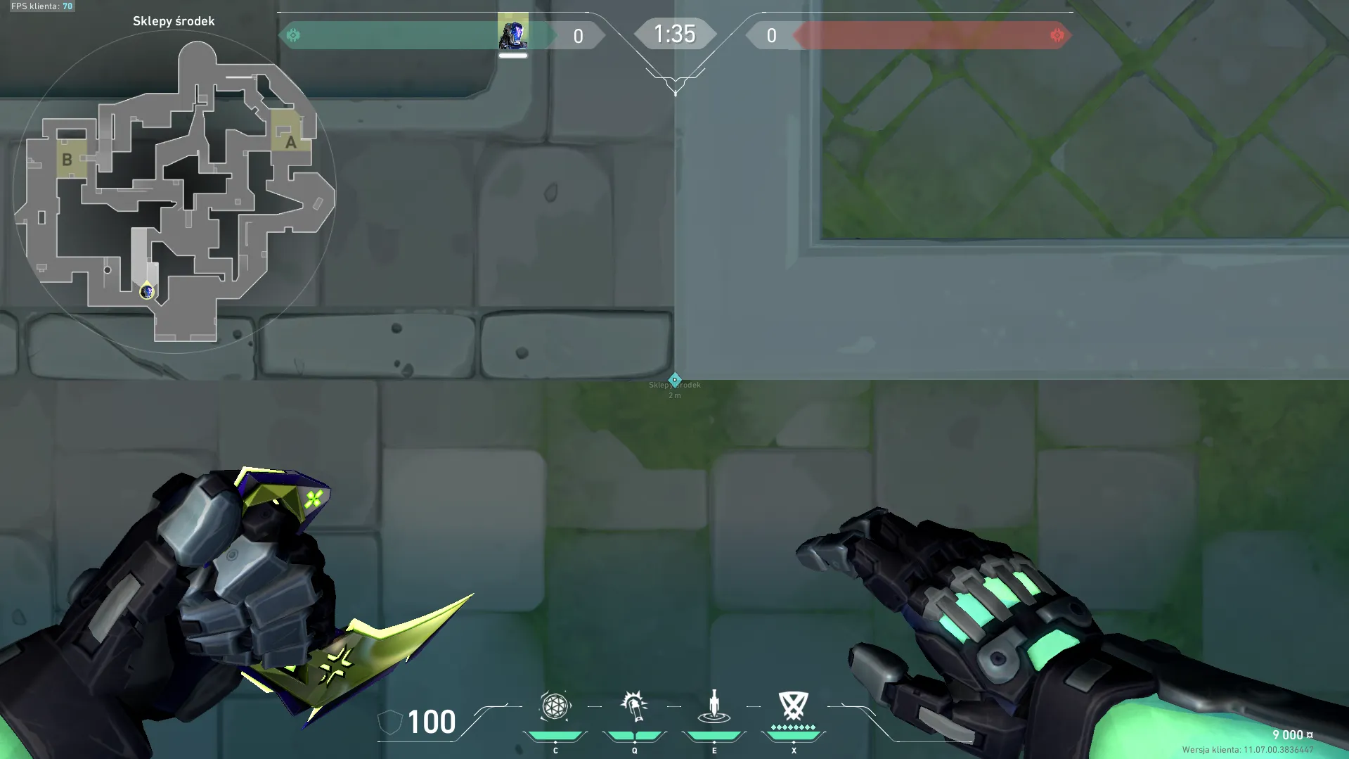 KAY/O Zero_Point on Pearl Attack Site B — step 1 of 3: Position — where to stand