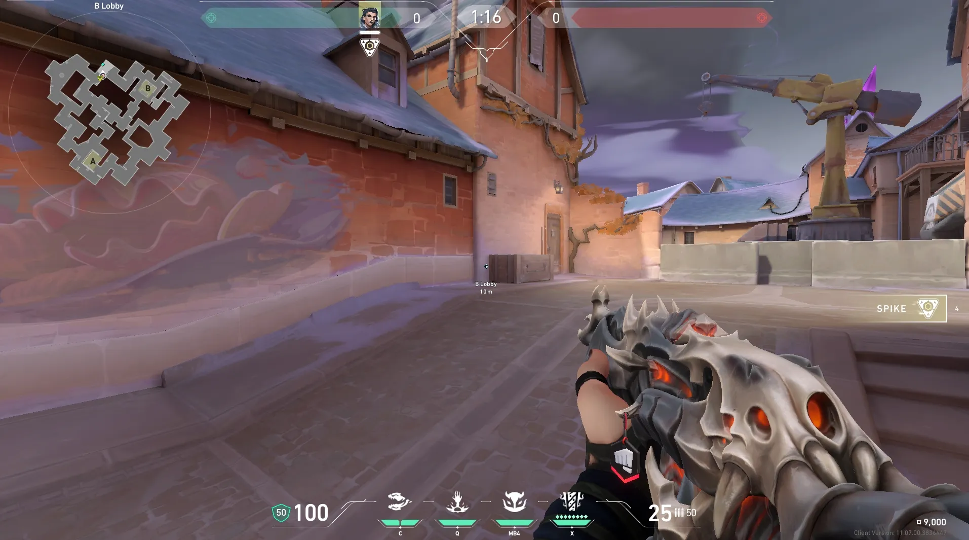 B Lobby to Mid Stairs #3 — Fade lineup on Corrode