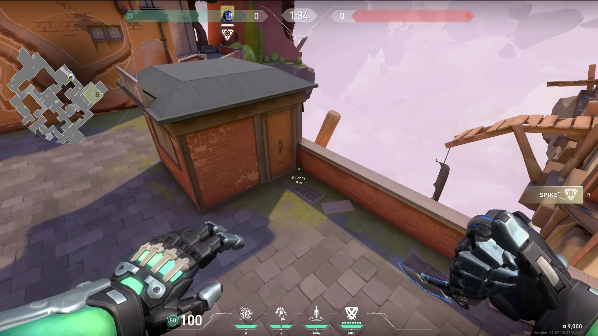 KAY/O Frag_Ment on Ascent Attack Site B — step 1 of 3: Position — where to stand