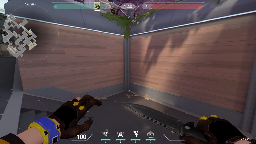 Killjoy Nanoswarm on Split Defense Site A — step 2 of 4: Aim — line up the shot