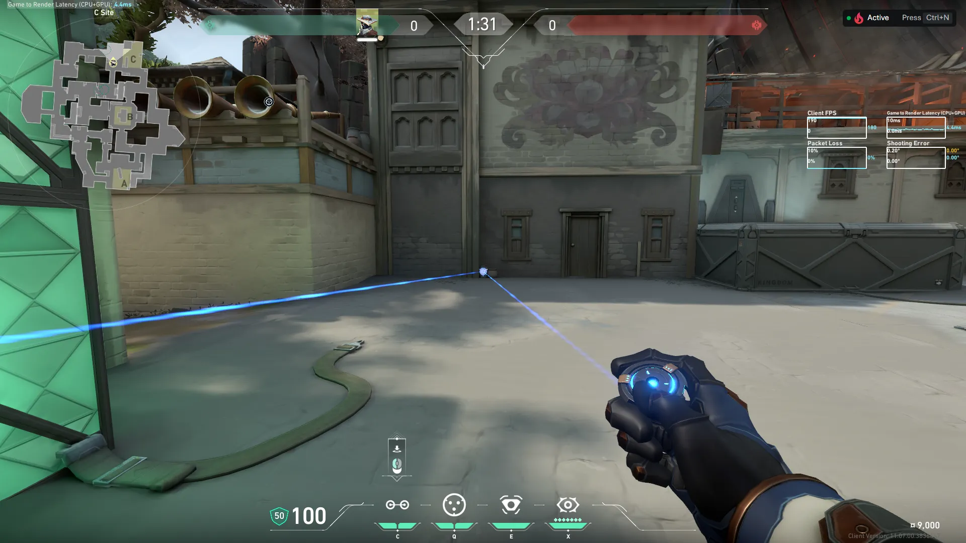 Cypher Cyber Cage on Haven Defense Site C — step 5 of 6: Aim — line up the shot