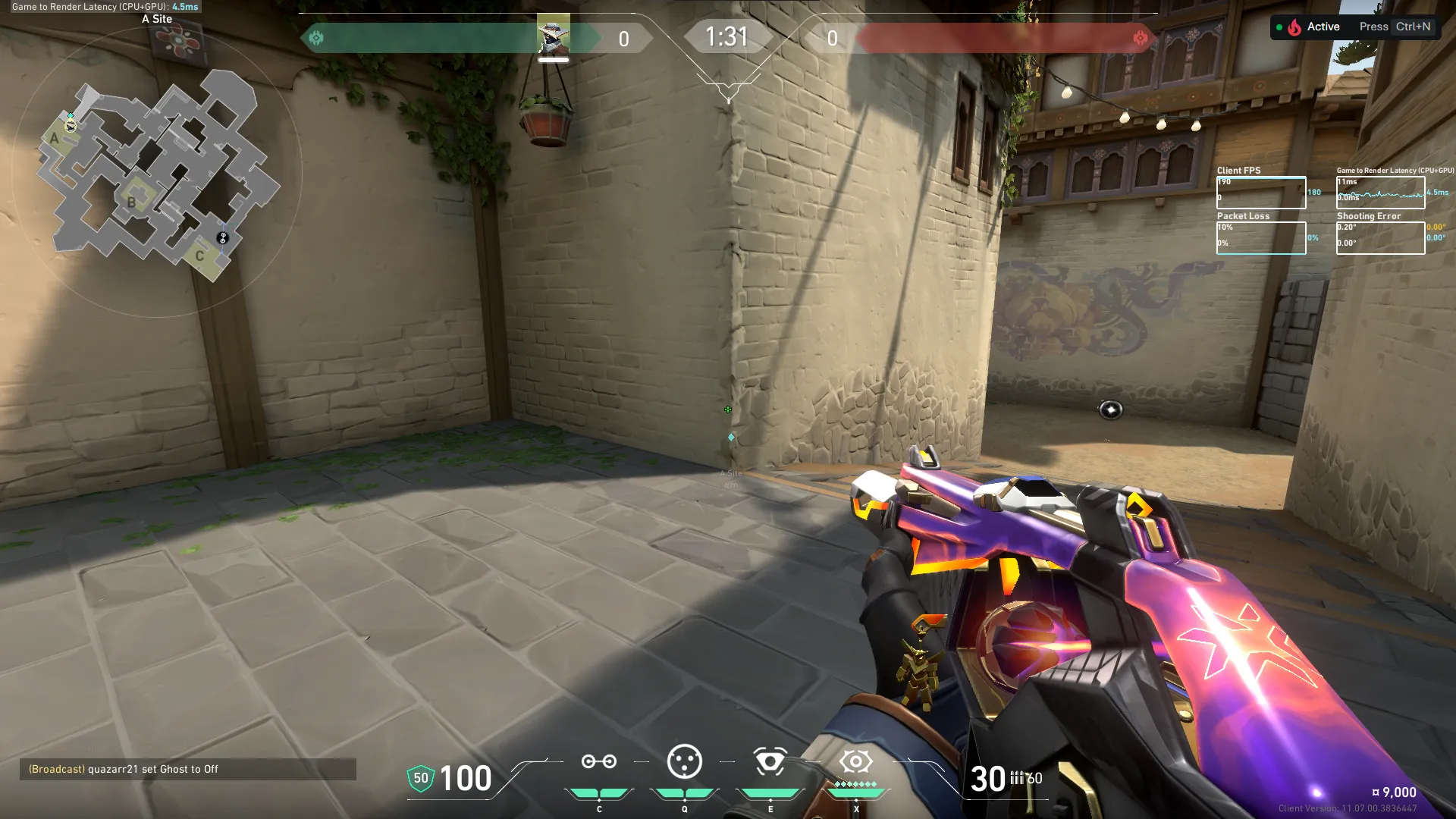 Cypher Cyber Cage on Haven Defense Site A — step 3 of 8: Aim — line up the shot