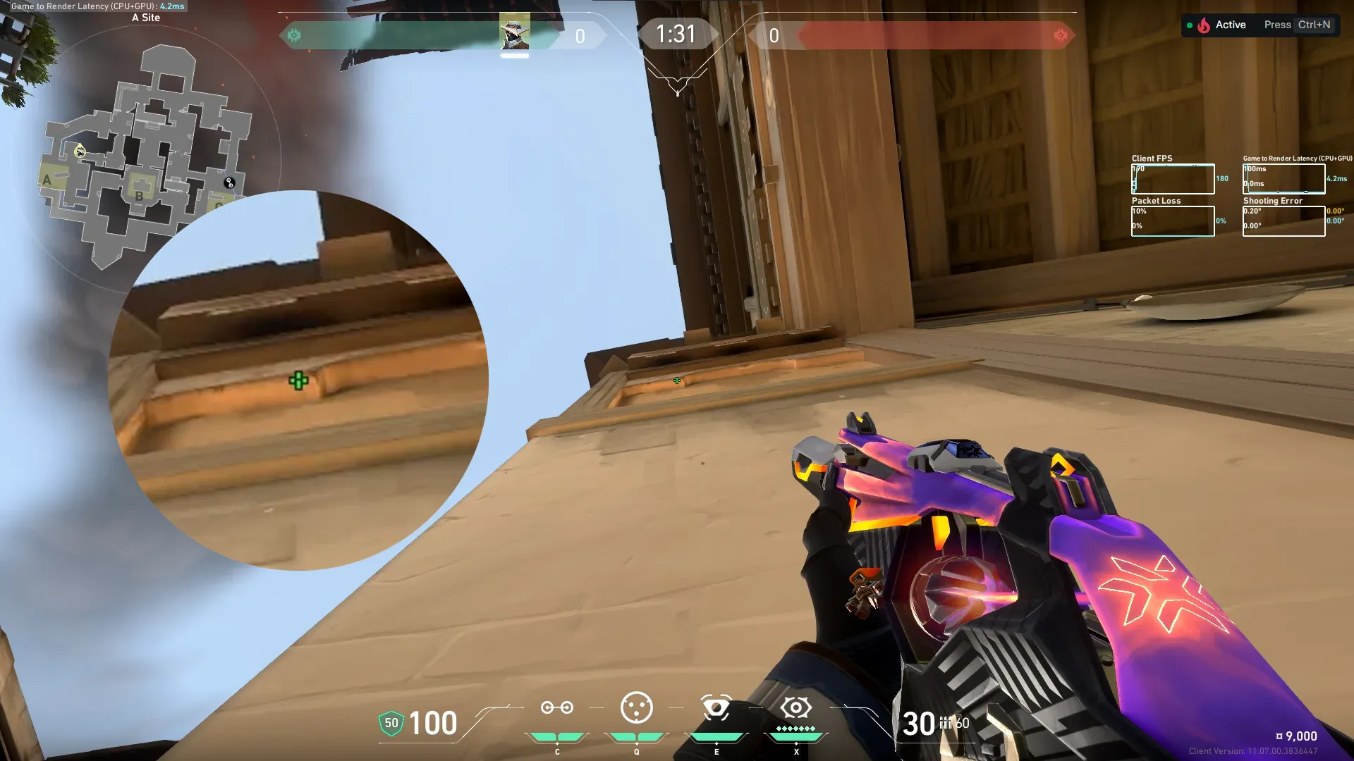 Cypher Cyber Cage on Haven Defense Site A — step 7 of 8: Aim — line up the shot