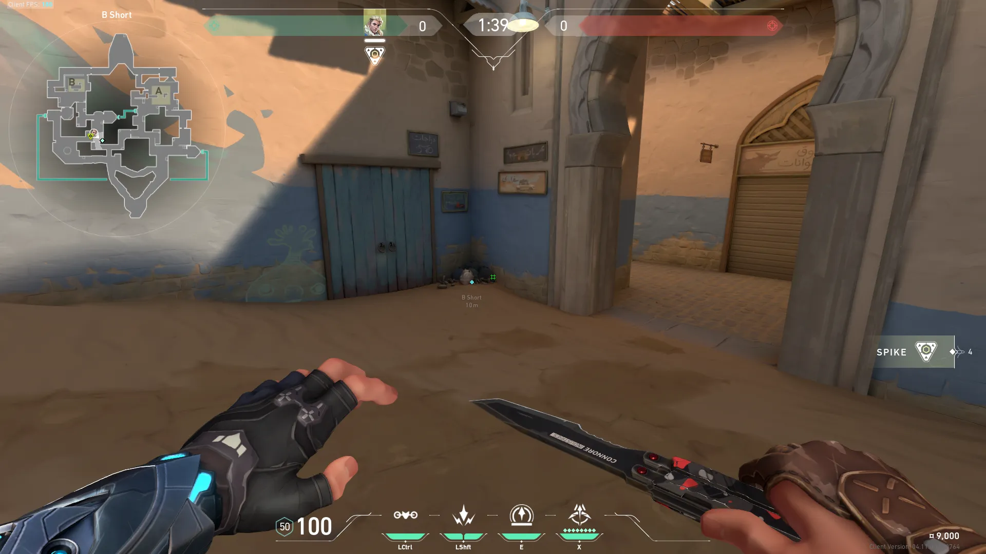 Sova Recon Bolt on Bind Attack Site B — step 1 of 3: Position — where to stand