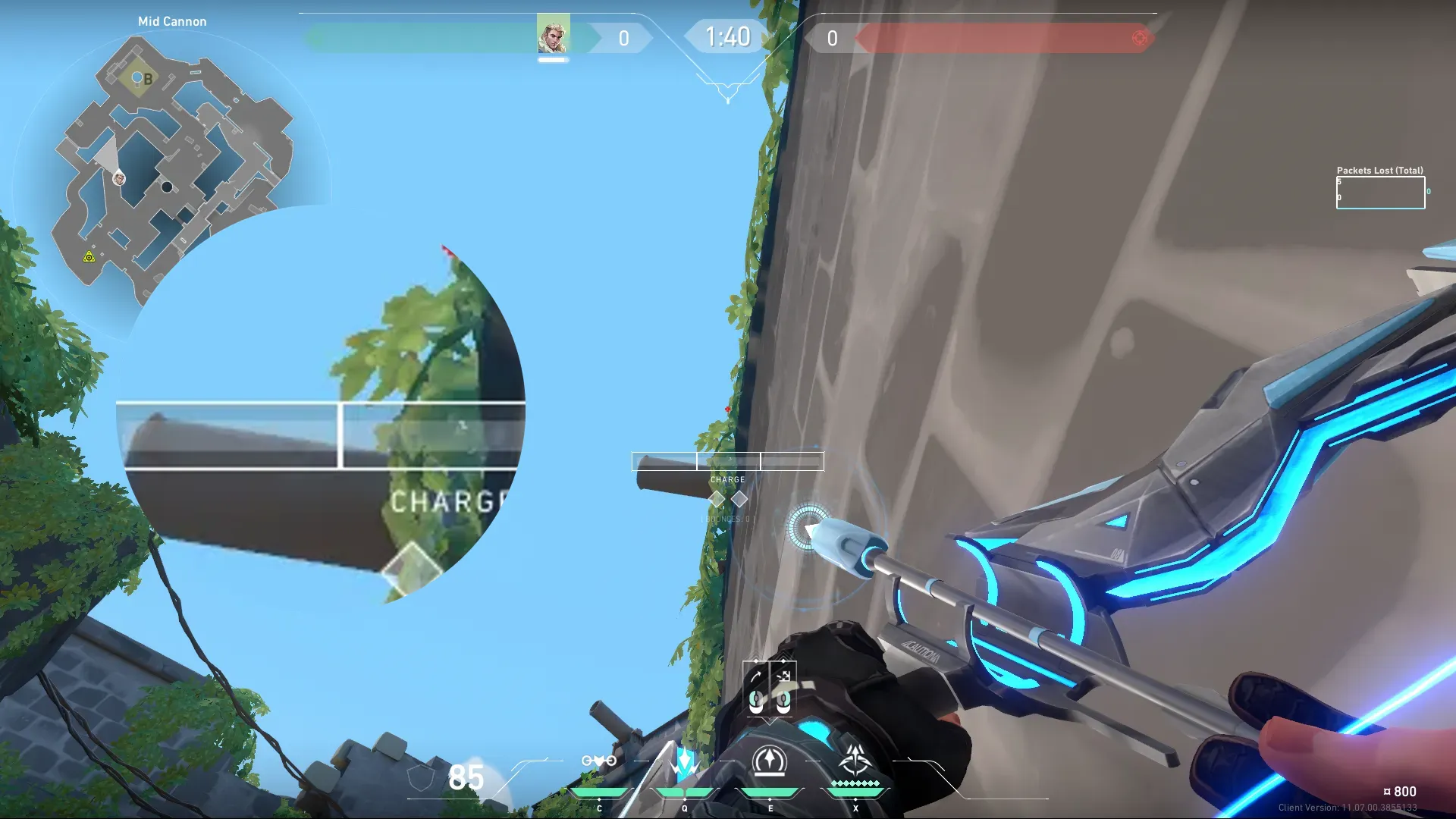Sova Recon Bolt on Breeze Attack Site B — step 2 of 3: Aim — line up the shot