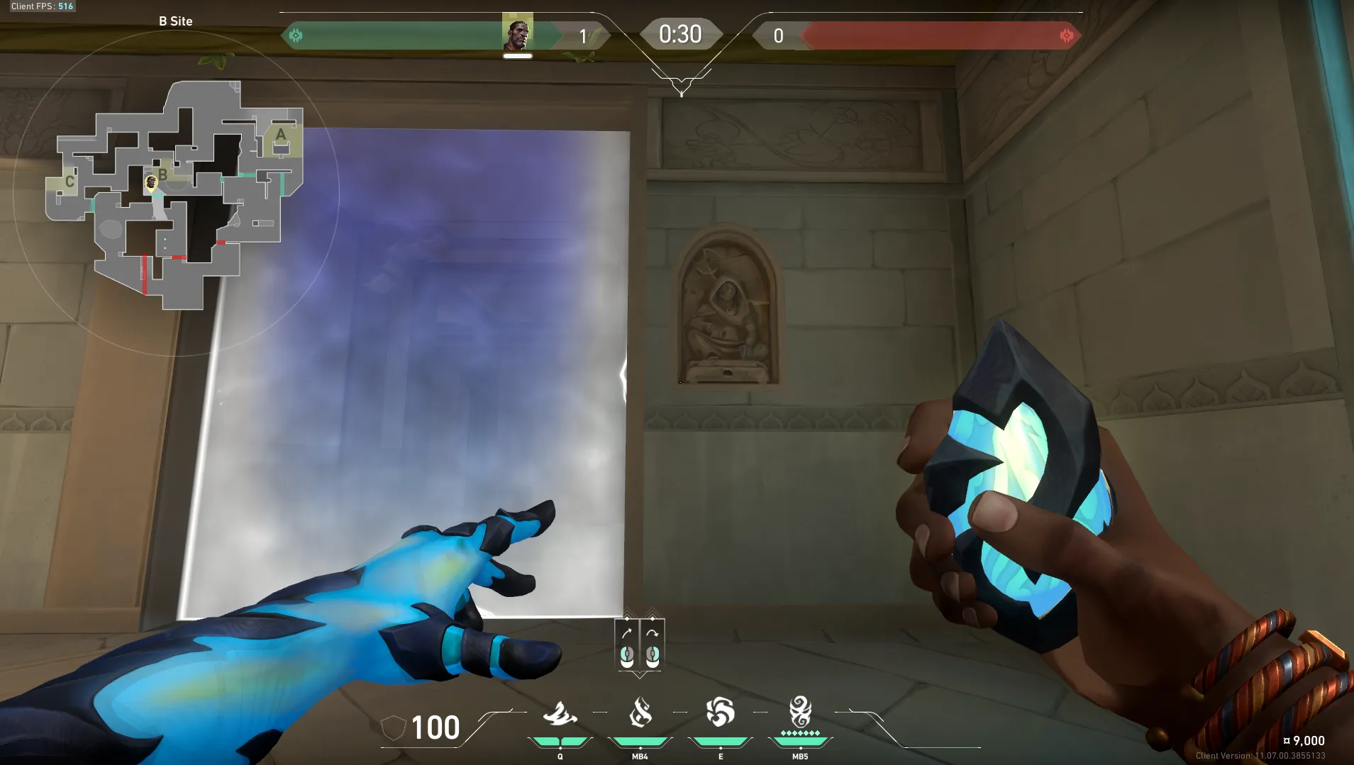 Veto Chokehold on Lotus Defense Site B — step 3 of 4: Aim — line up the shot