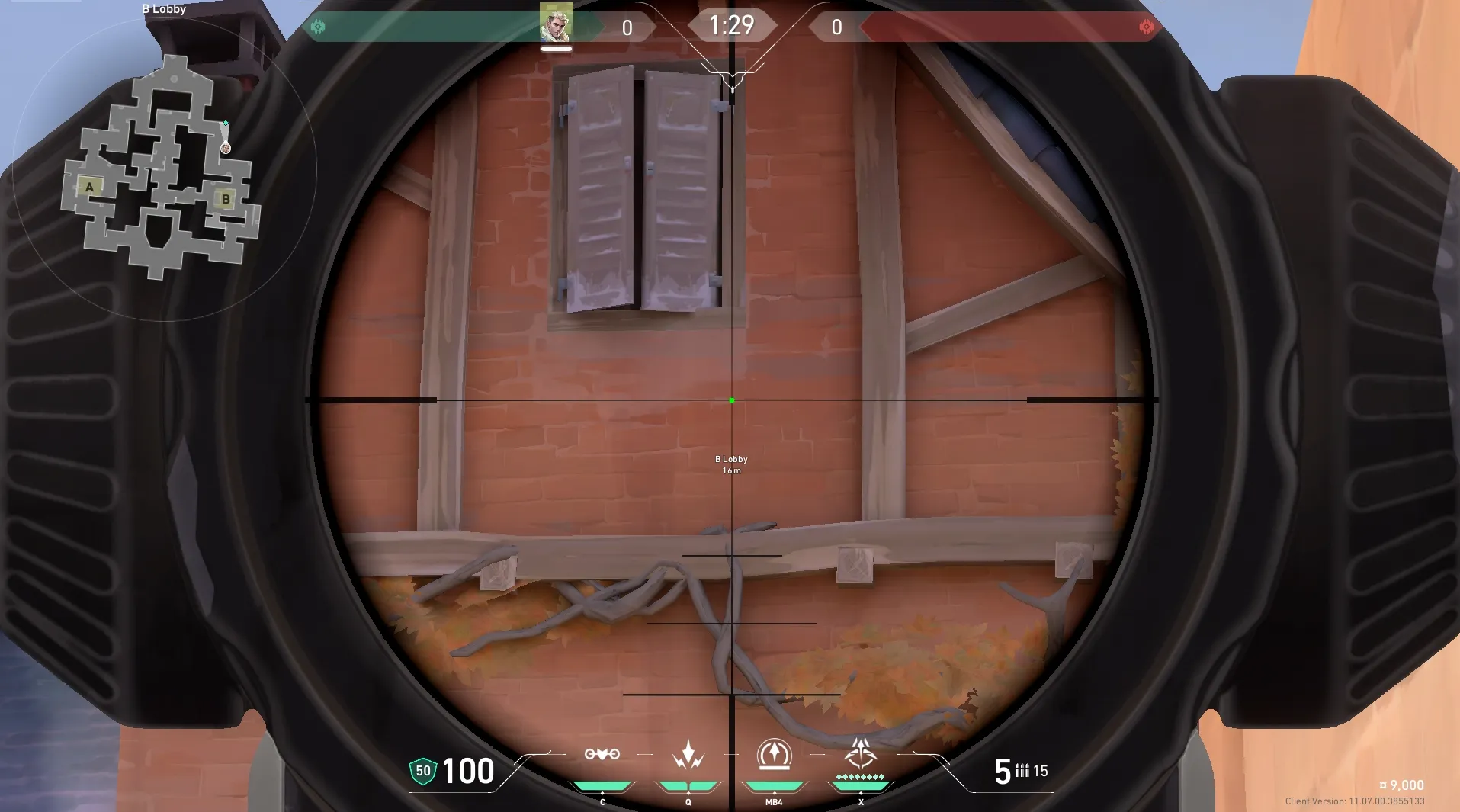 Sova Recon Bolt on Corrode Attack Site B — step 3 of 4: Aim — line up the shot