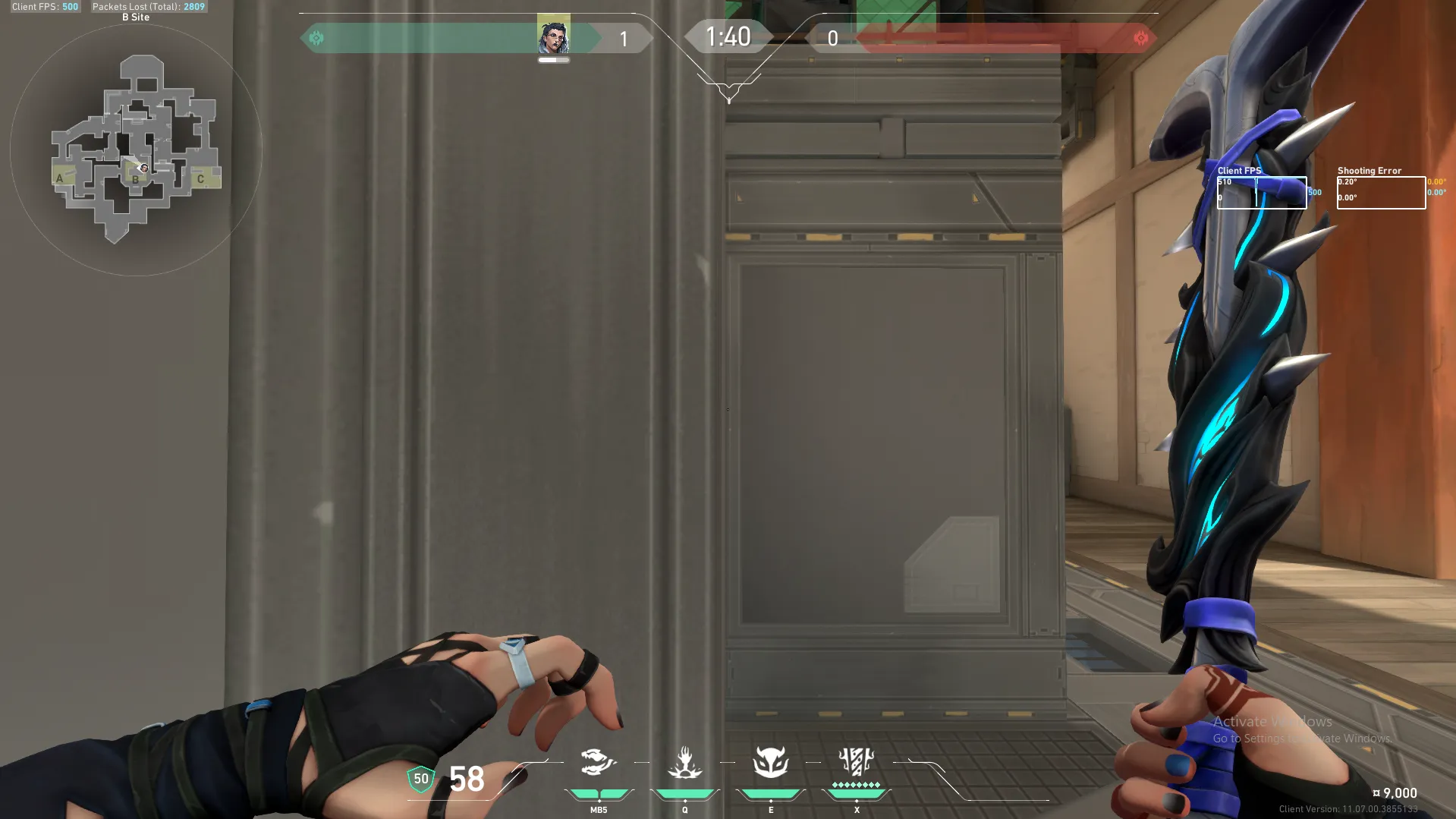 Fade Haunt on Haven Defense Site B — step 3 of 6: Aim — line up the shot