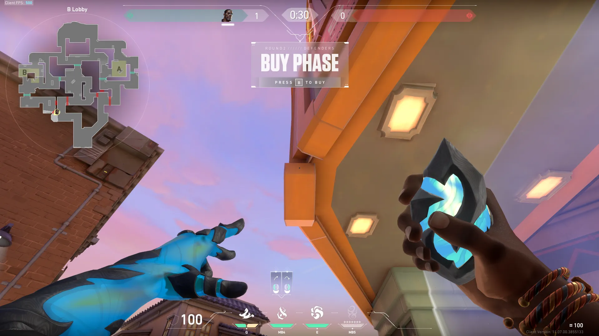 Veto Chokehold on Sunset Attack Site B — step 2 of 3: Aim — line up the shot