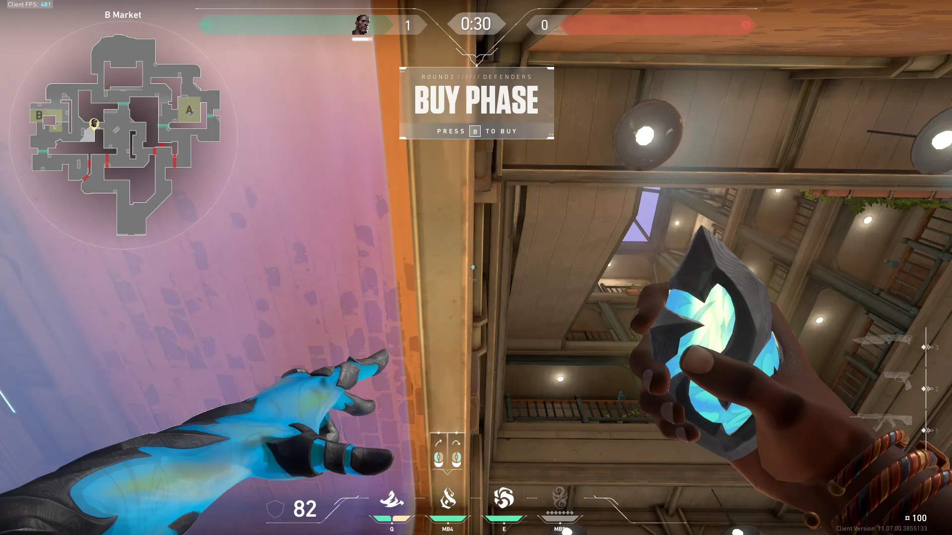 Veto Chokehold on Sunset Defense Site B — step 2 of 3: Aim — line up the shot