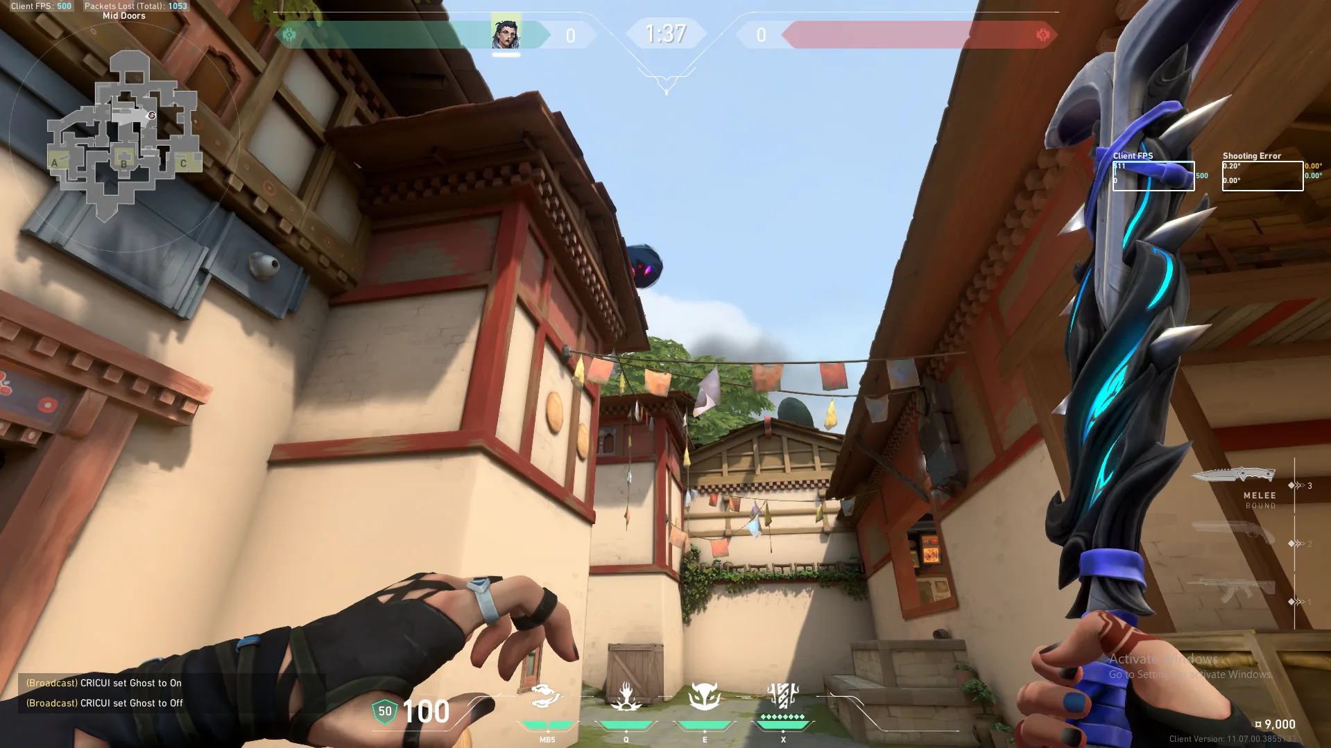 Fade Haunt on Haven Attack Mid — step 6 of 7: Aim — line up the shot