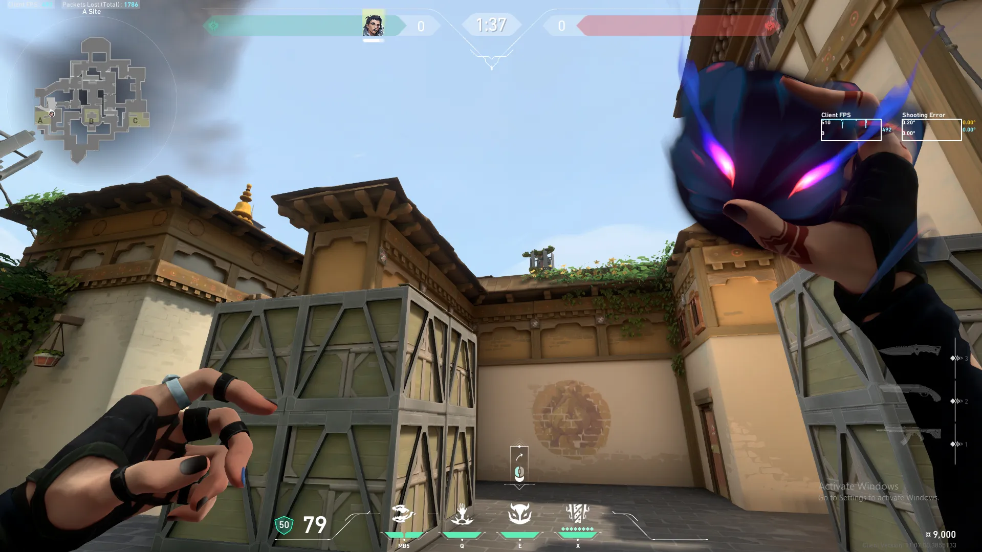 Fade Haunt on Haven Defense Site A — step 4 of 6: Aim — line up the shot