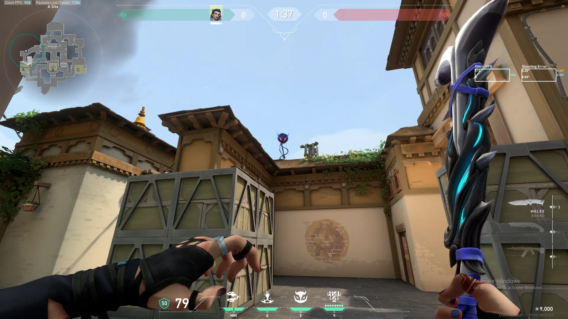 Fade Haunt on Haven Defense Site A — step 5 of 6: Aim — line up the shot