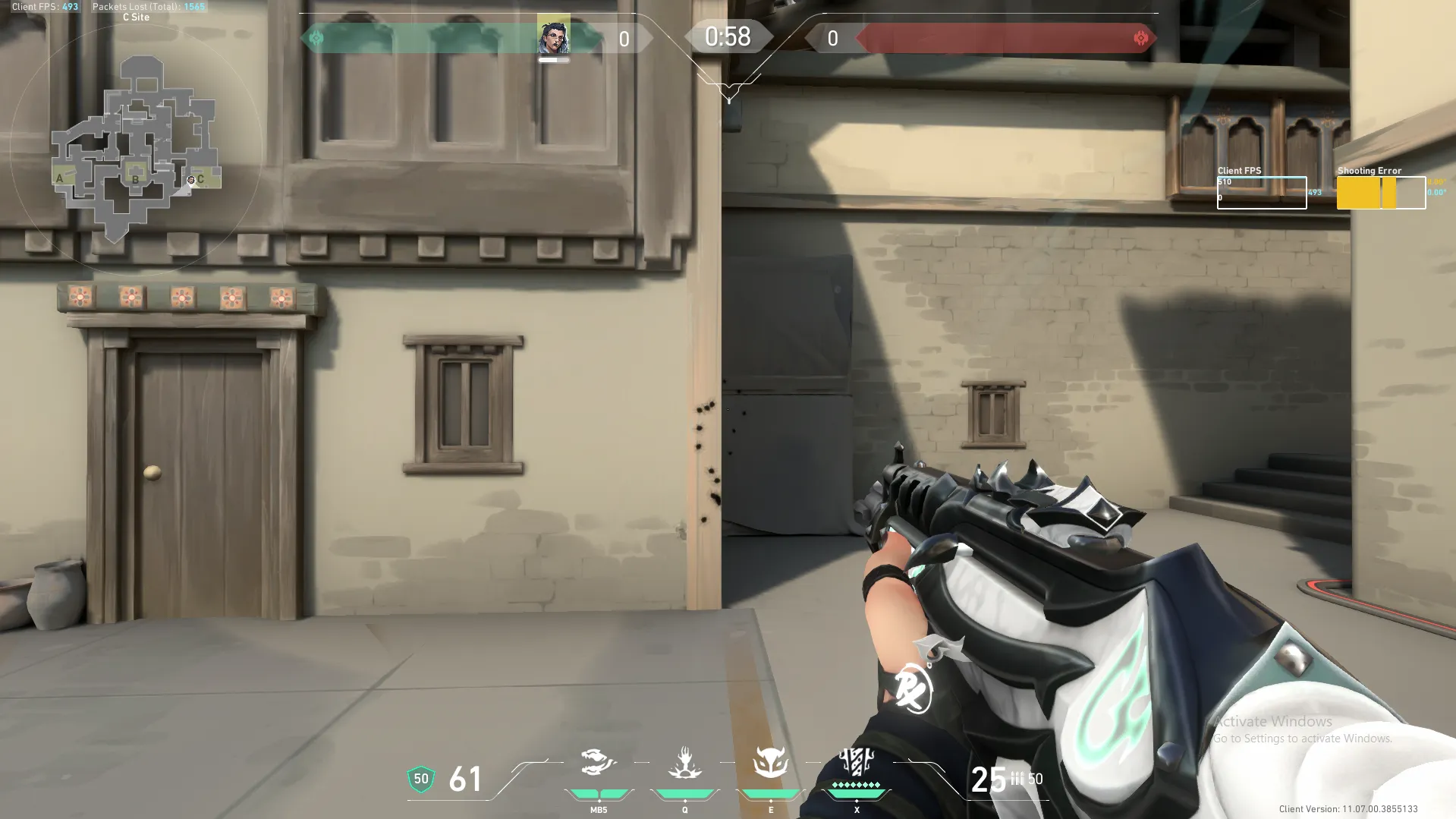 Fade Haunt on Haven Defense Site C — step 2 of 8: Aim — line up the shot