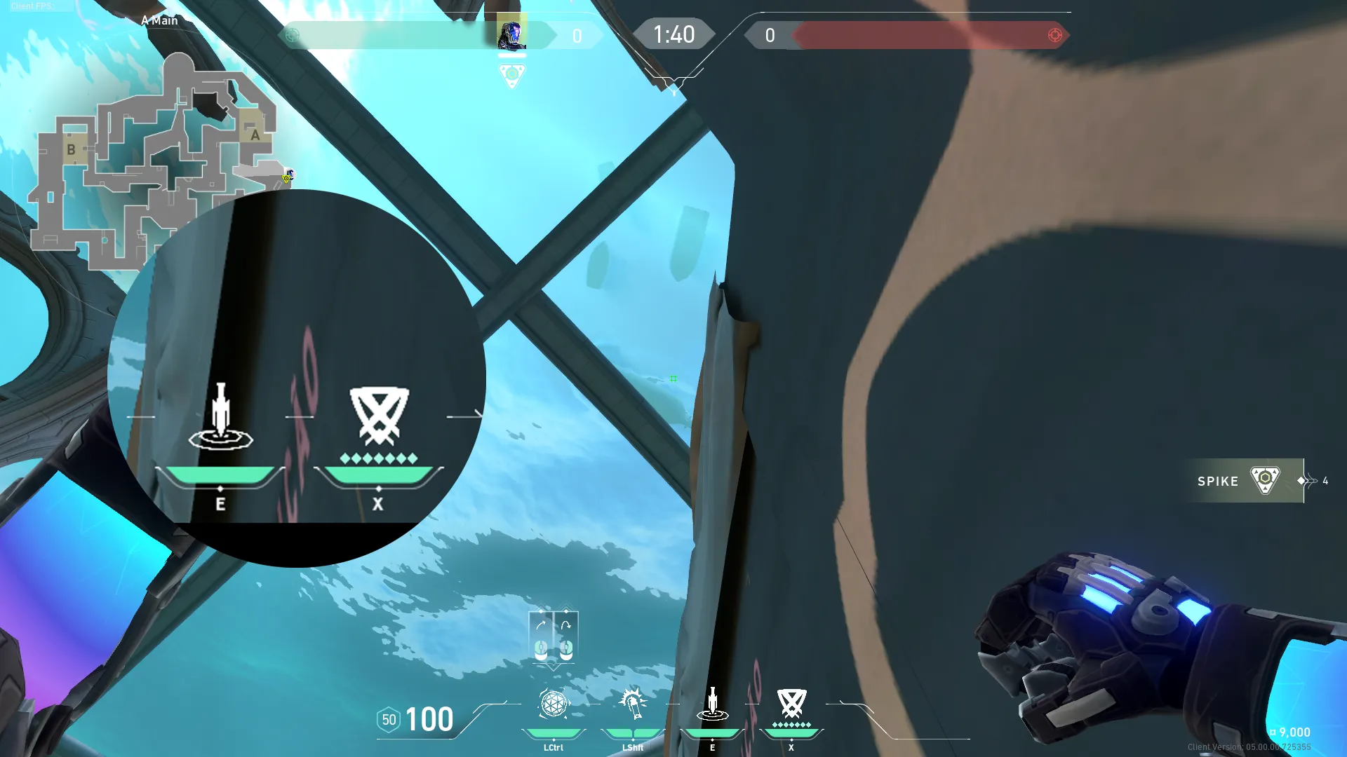 KAY/O Frag_Ment on Pearl Attack Site A — step 2 of 3: Aim — line up the shot