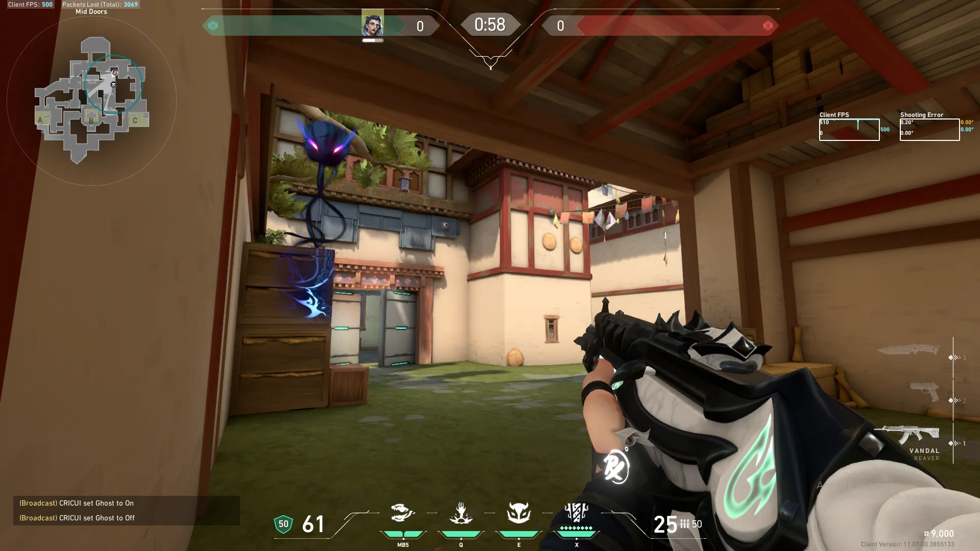 Fade Haunt on Haven Defense Mid — step 6 of 7: Aim — line up the shot