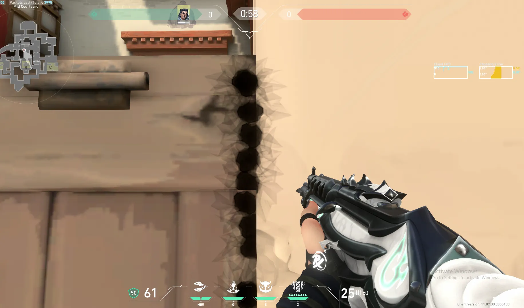 Fade Haunt on Haven Attack Site B — step 3 of 10: Aim — line up the shot
