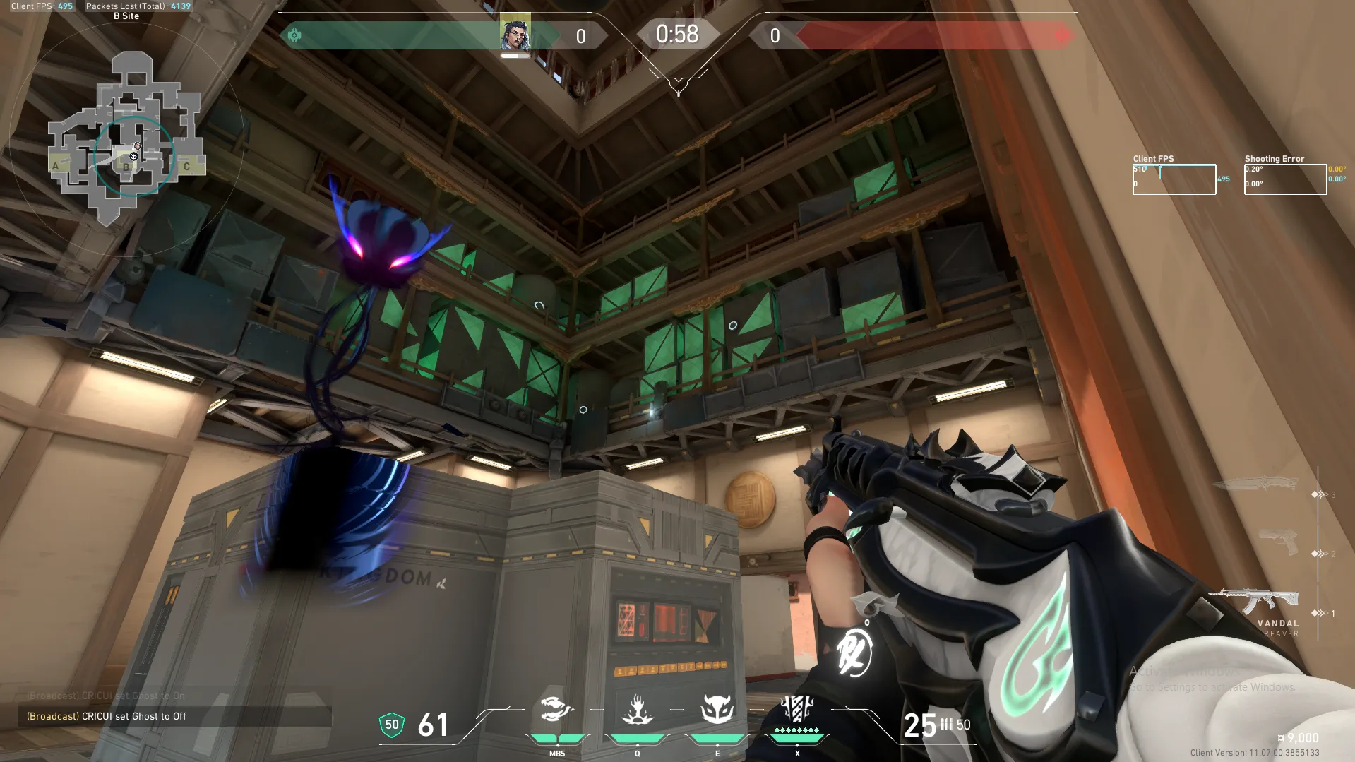 Fade Haunt on Haven Attack Site B — step 5 of 10: Aim — line up the shot