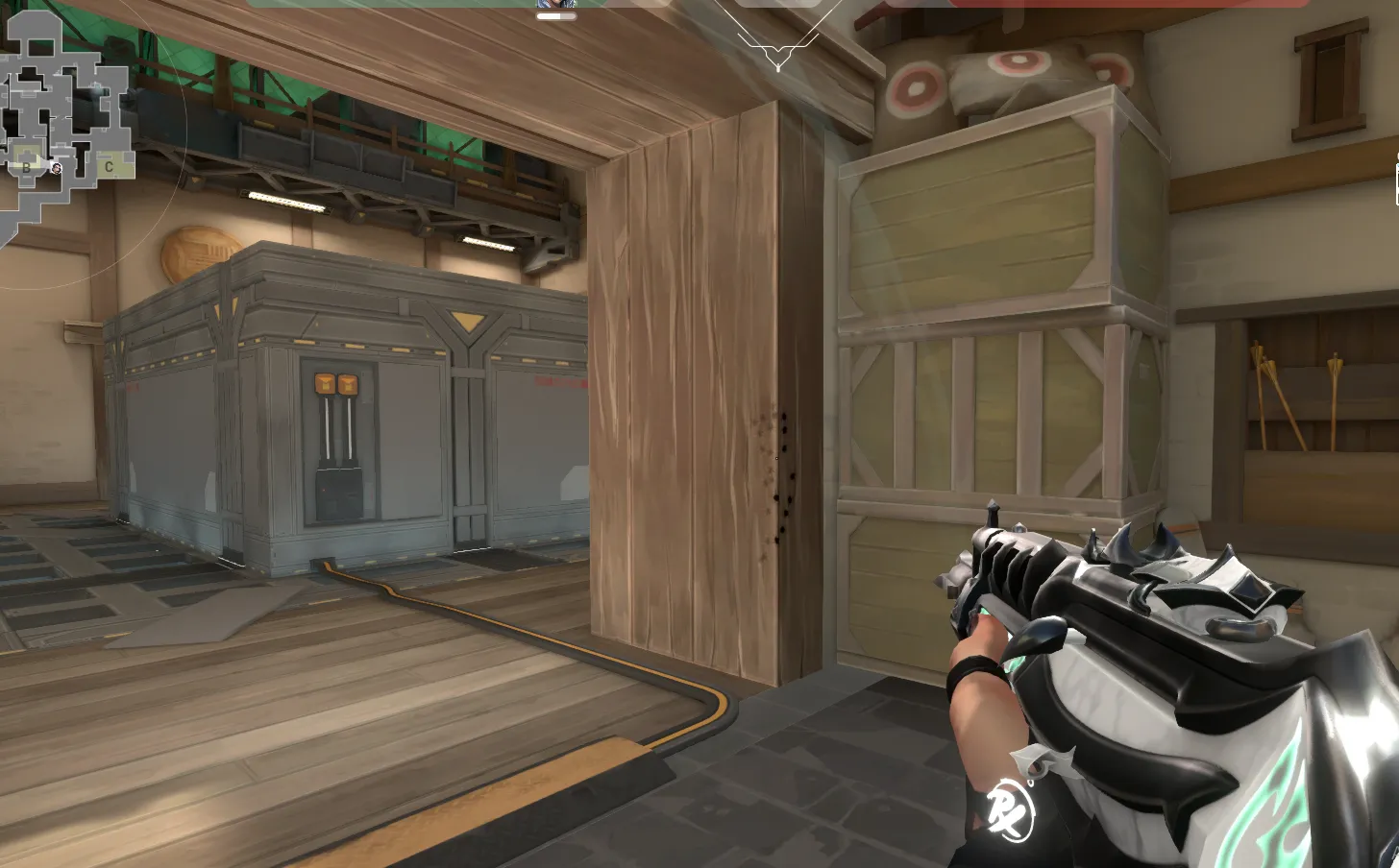 Fade Haunt on Haven Defense Site B — step 2 of 7: Aim — line up the shot
