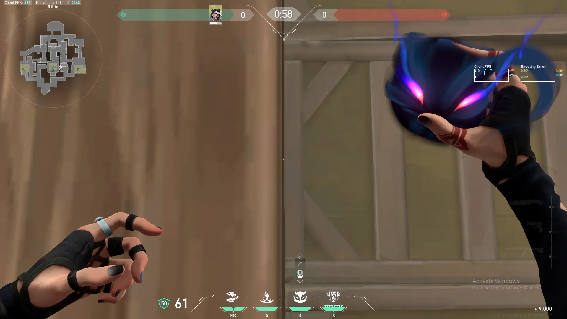 Fade Haunt on Haven Defense Site B — step 3 of 7: Aim — line up the shot