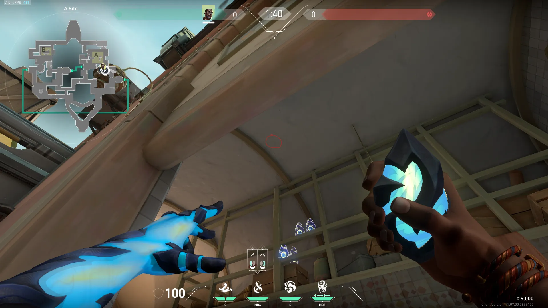 Veto Chokehold on Bind Attack Site A — step 2 of 3: Aim — line up the shot