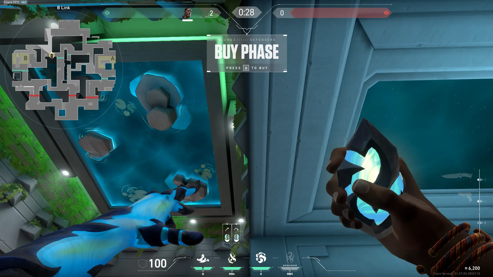 Veto Chokehold on Abyss Defense Site B — step 2 of 3: Aim — line up the shot