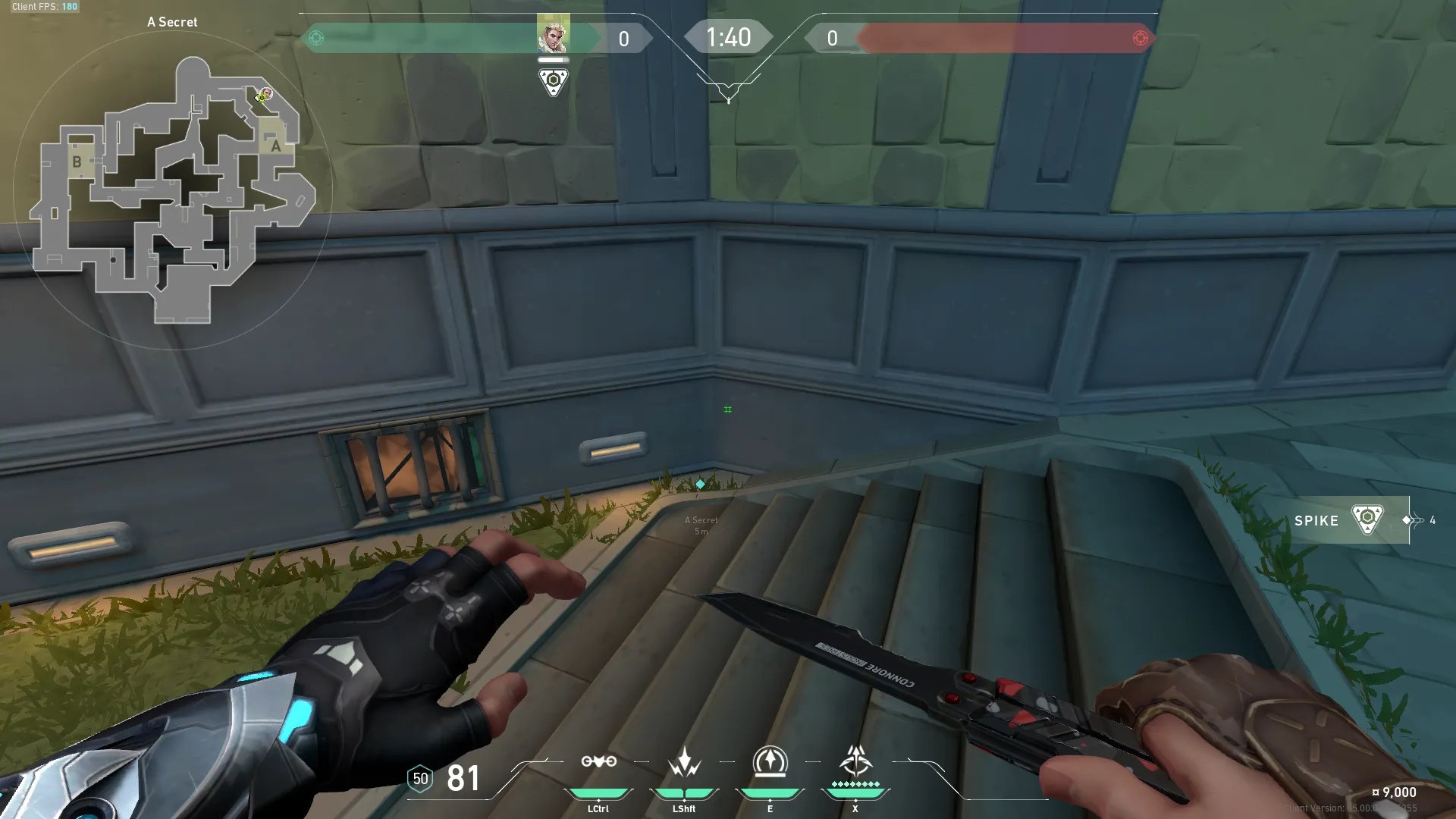 Sova Recon Bolt on Pearl Defense Site A — step 1 of 3: Position — where to stand
