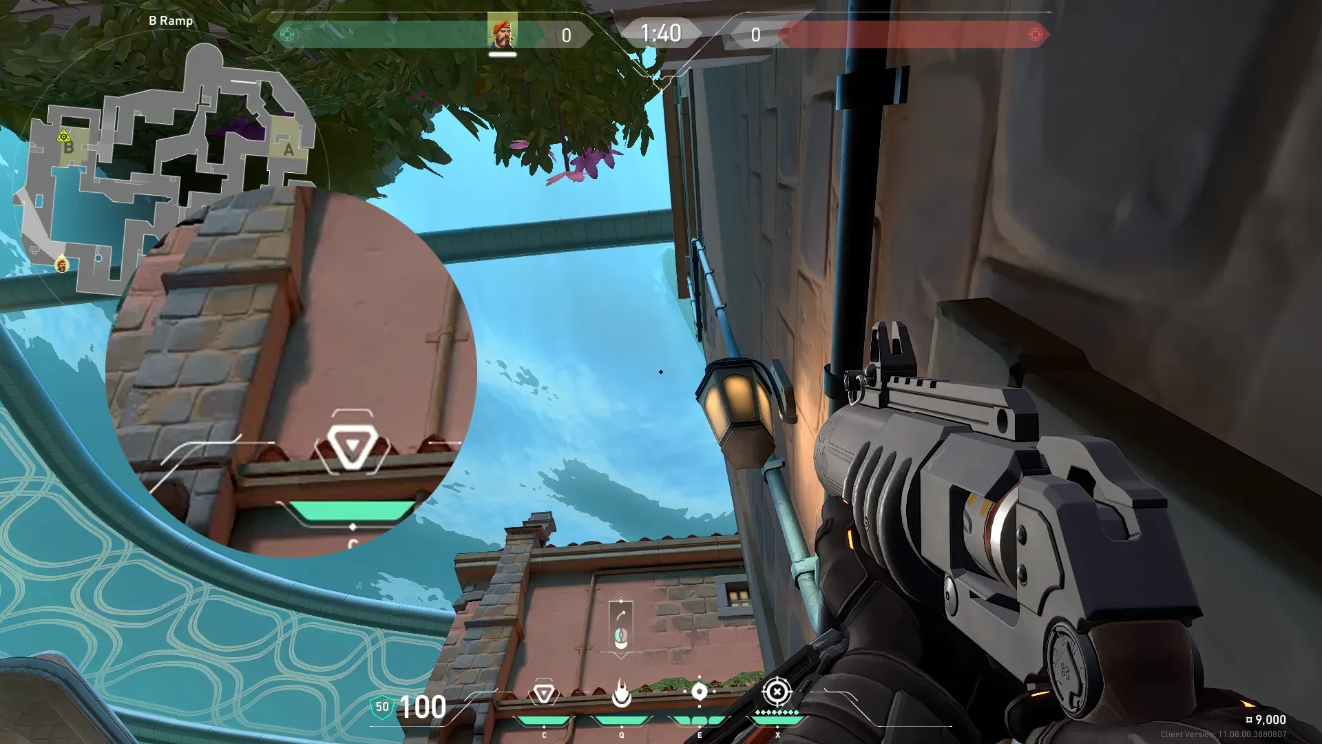Brimstone Incendiary on Pearl Attack Site B — step 2 of 3: Aim — line up the shot