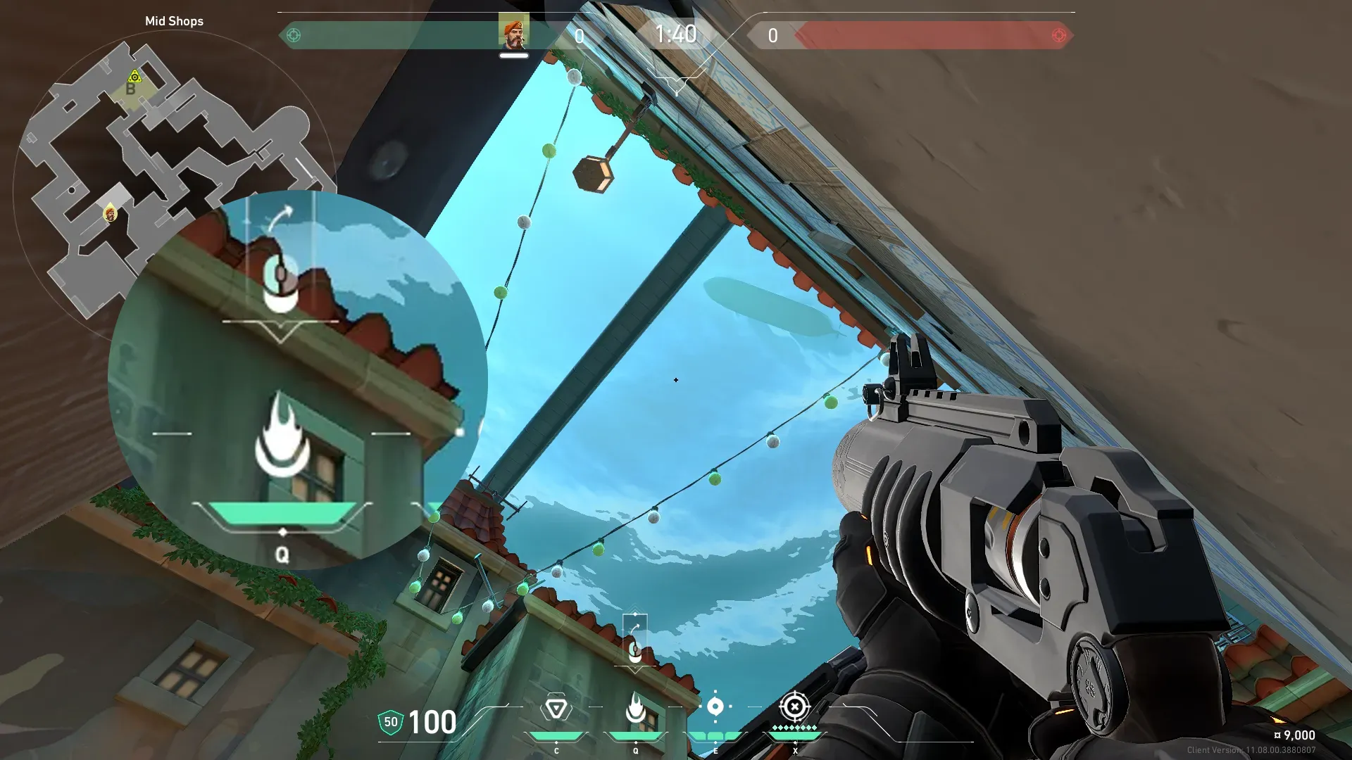 Brimstone Incendiary on Pearl Attack Site B — step 2 of 3: Aim — line up the shot