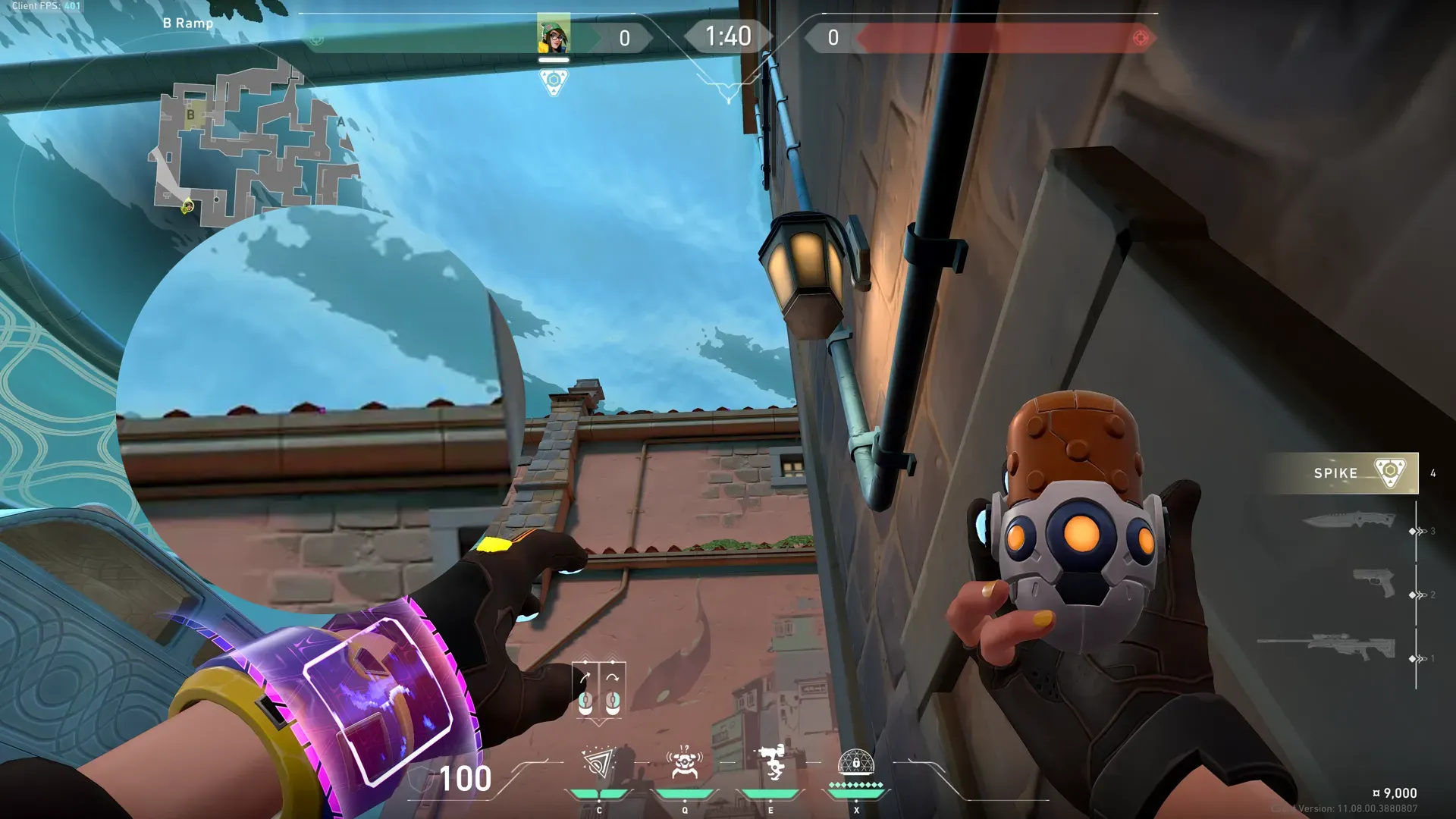 Killjoy Nanoswarm on Pearl Attack Site B — step 3 of 4: Aim — line up the shot