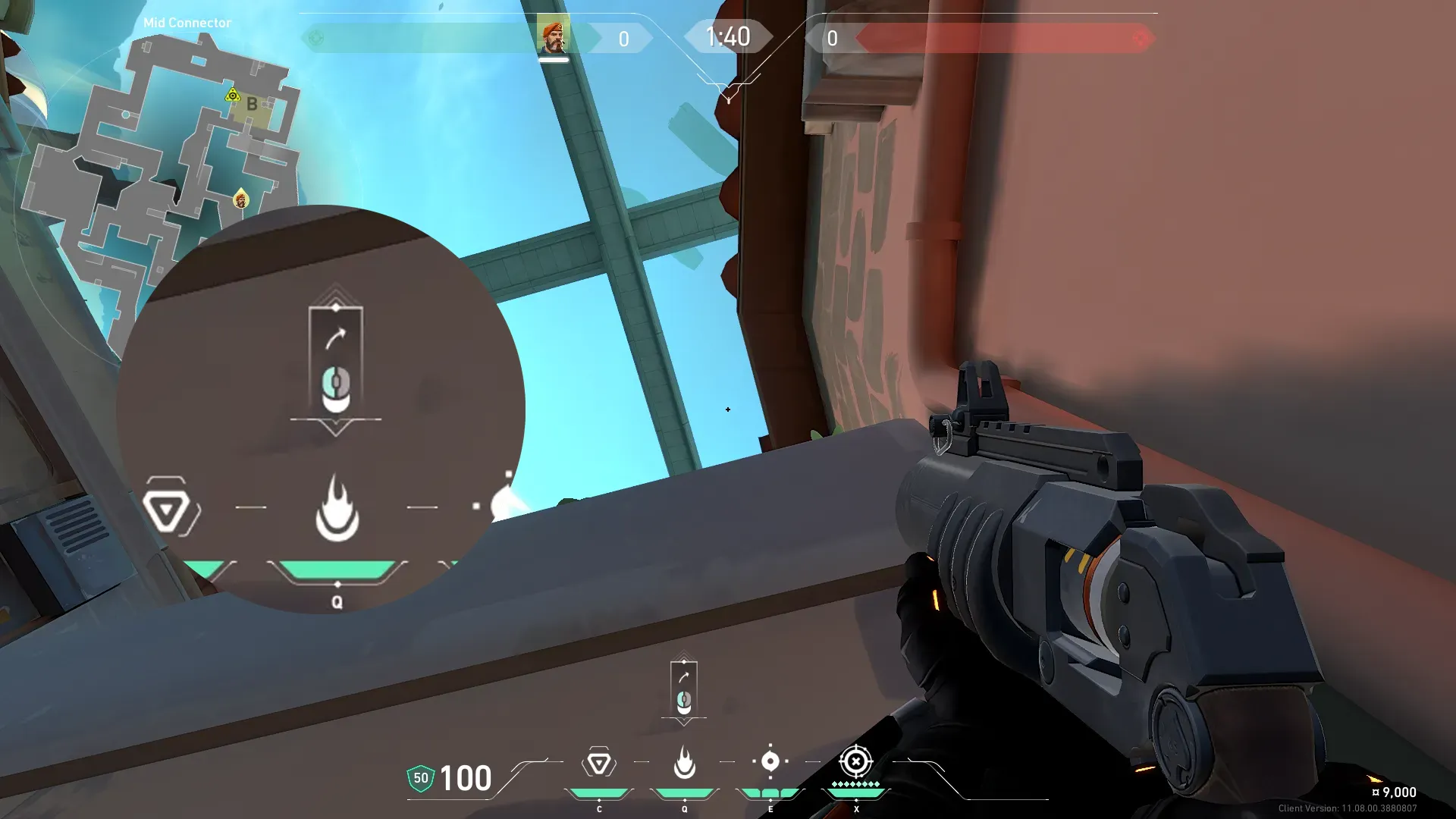 Brimstone Incendiary on Pearl Defense Site B — step 2 of 3: Aim — line up the shot